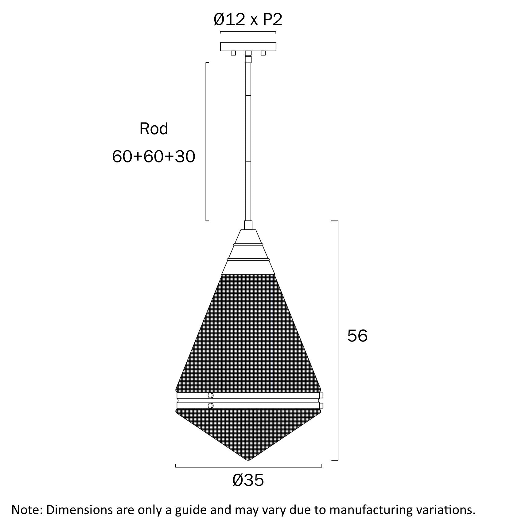Harnon Pendant Light Black - HARNON PE1-BK
