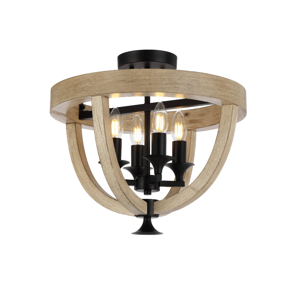 Hosley 4 Light Pendant CTC Black - HOSLEY CTC4-BK