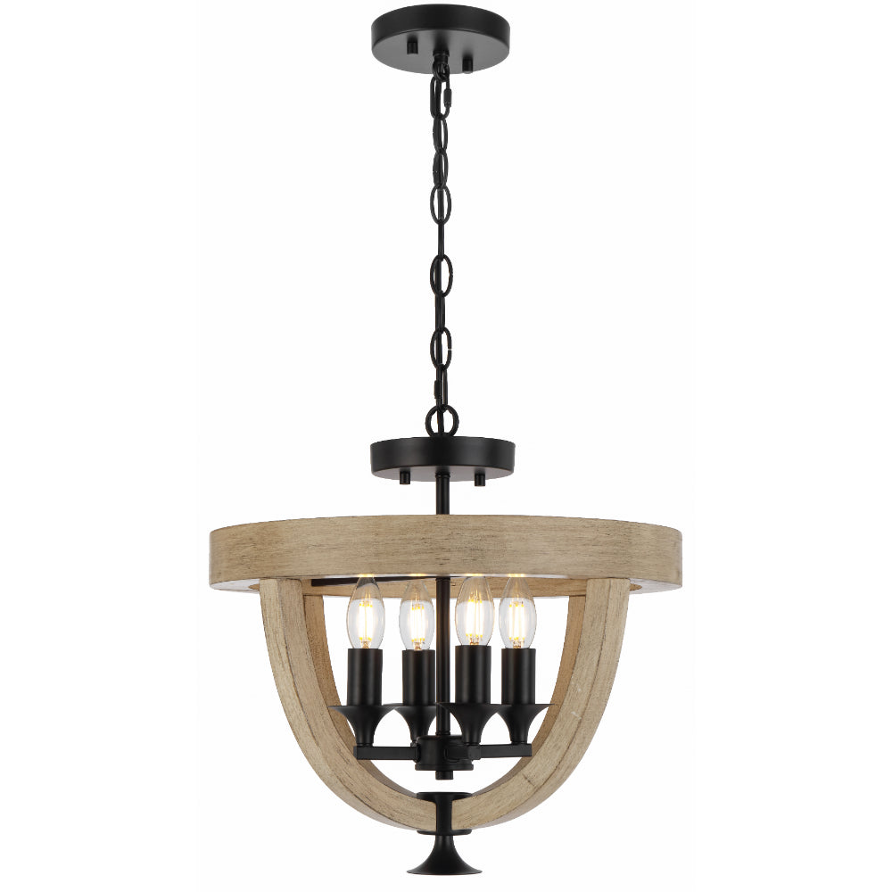 Hosley 4 Light Pendant CTC Black - HOSLEY CTC4-BK