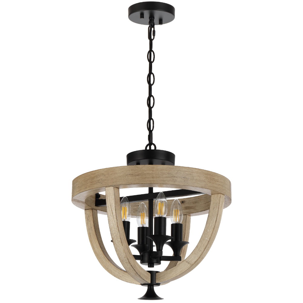 Hosley 4 Light Pendant CTC Black - HOSLEY CTC4-BK