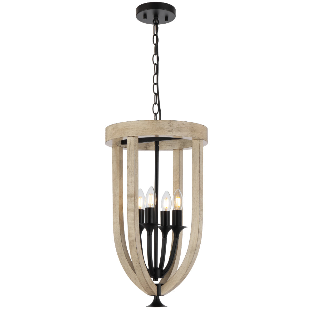 Hosley 4 Light Pendant Black - HOSLEY PE4-BK