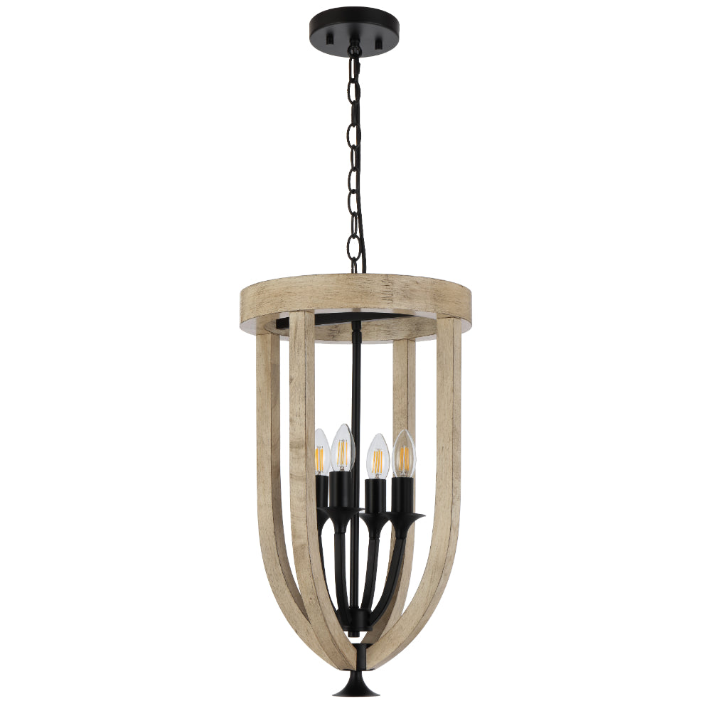 Hosley 4 Light Pendant Black - HOSLEY PE4-BK