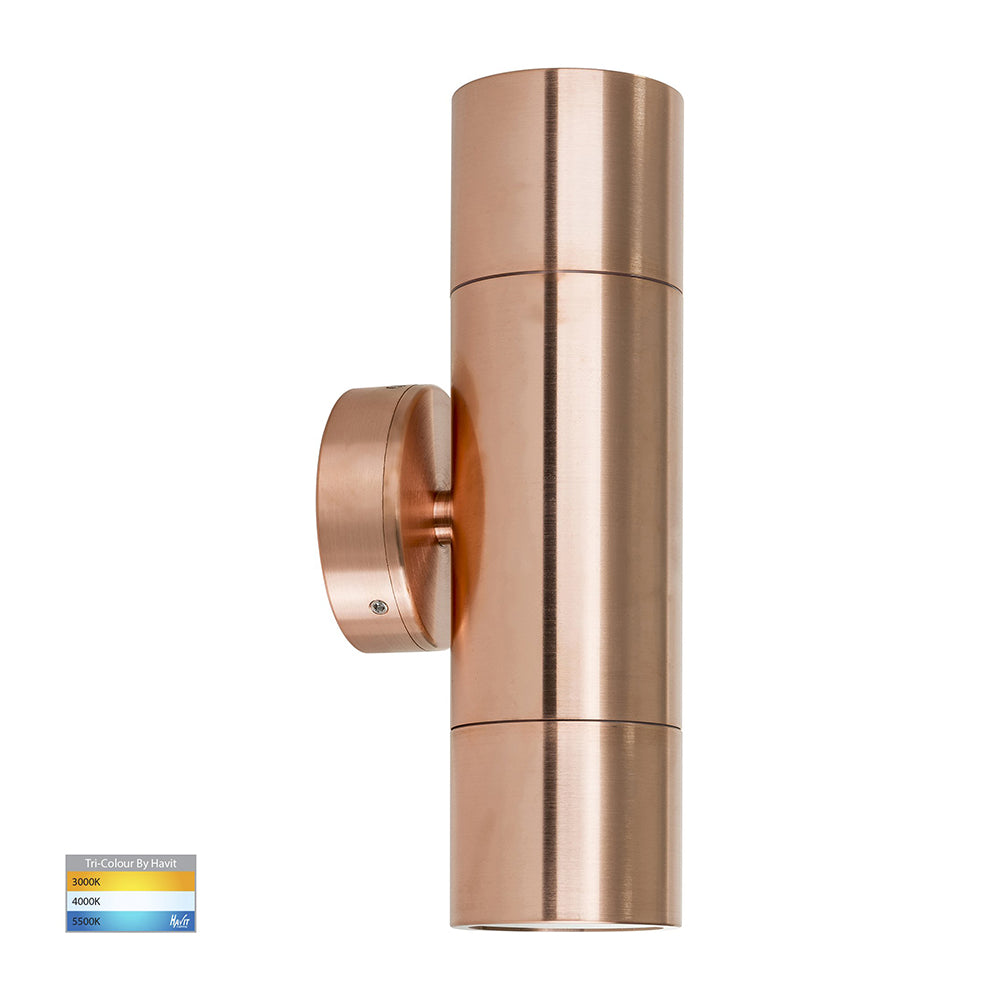 Buy Up / Down Wall Lights Australia Tivah Up & Down Wall 2 Lights 5W Solid Copper 3CCT - HV1017GU10T