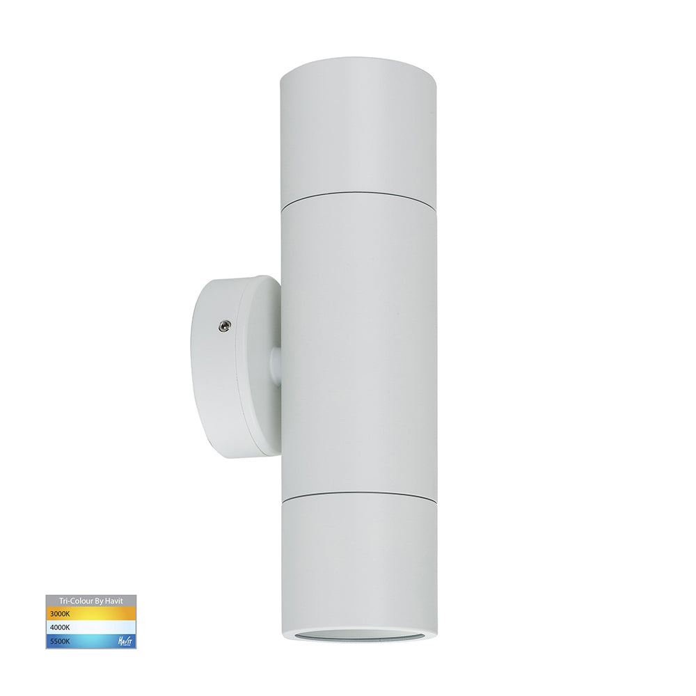 Buy Up / Down Wall Lights Australia Tivah Up & Down Wall 2 Lights White Aluminium 3CCT - HV1035T