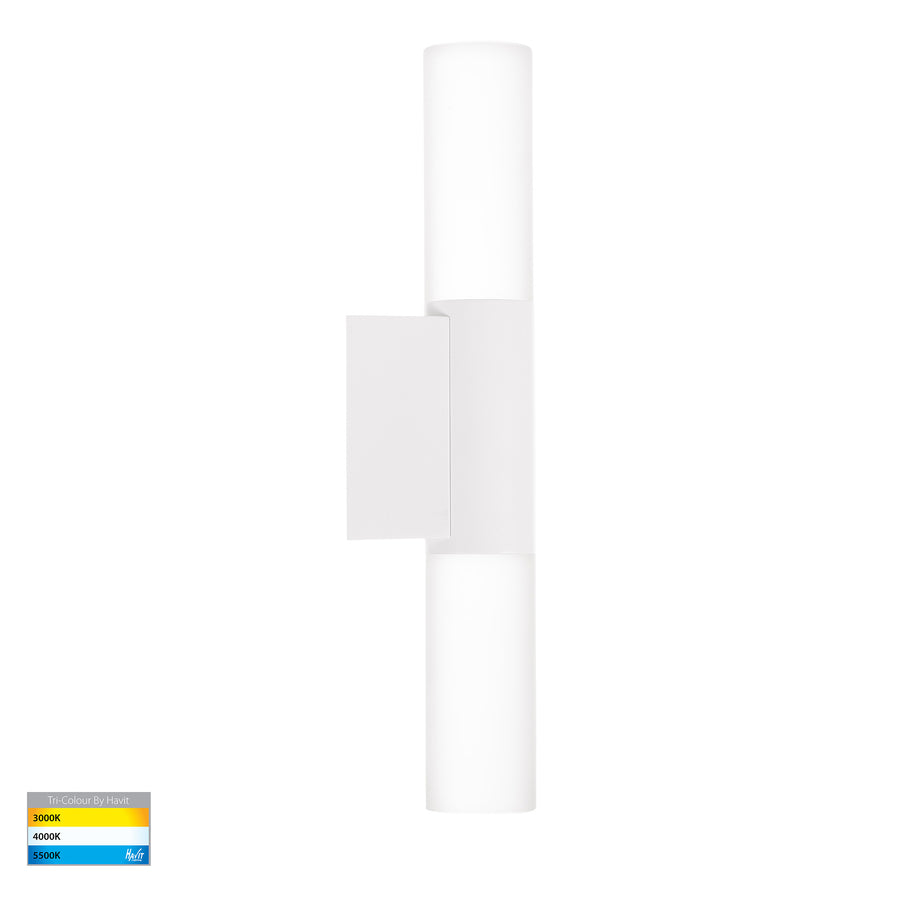 Akril LED Up & Down Wall Light 3W Tri Colour White - HV10932T-WHT