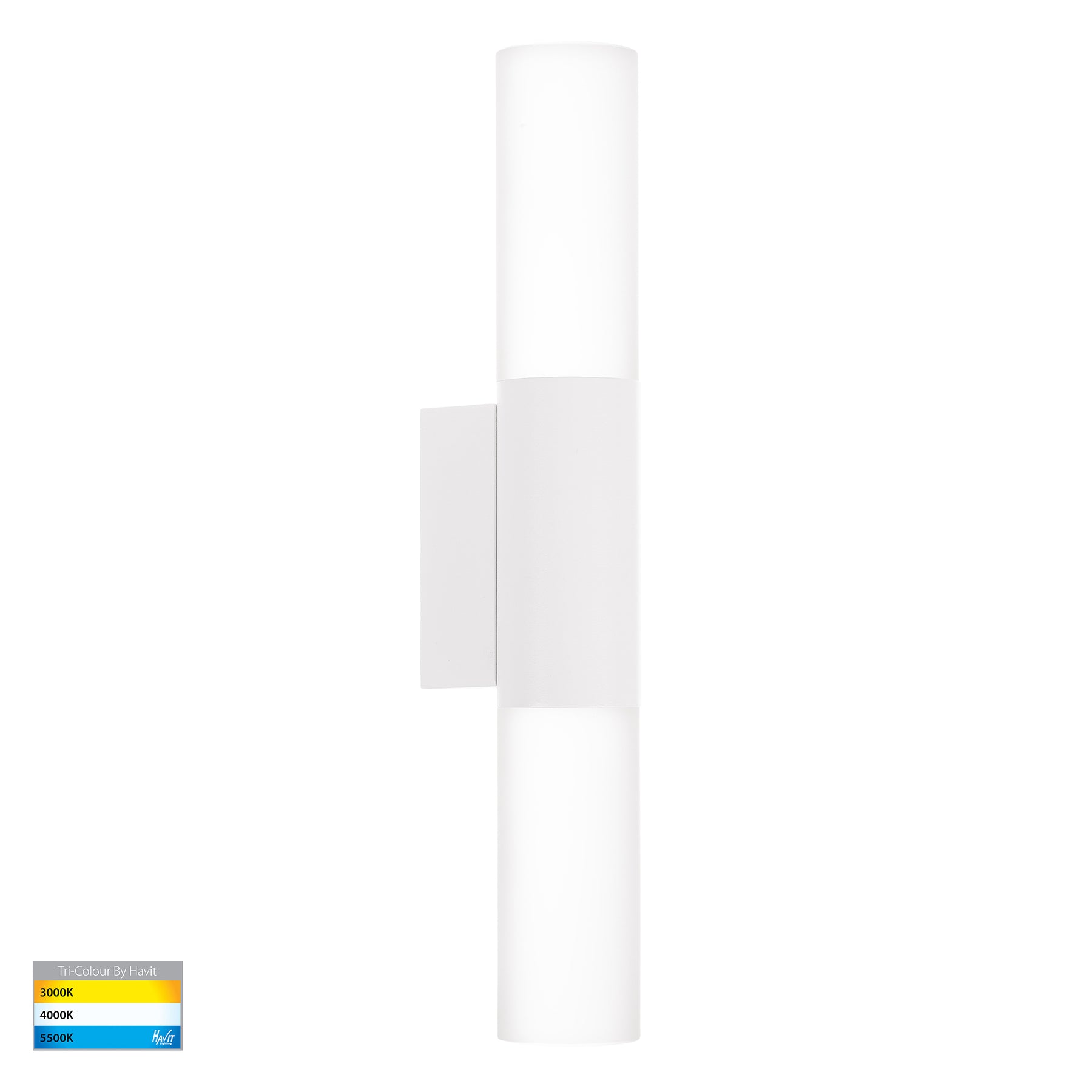 Akril LED Up & Down Wall Light 3W Tri Colour White - HV10932T-WHT