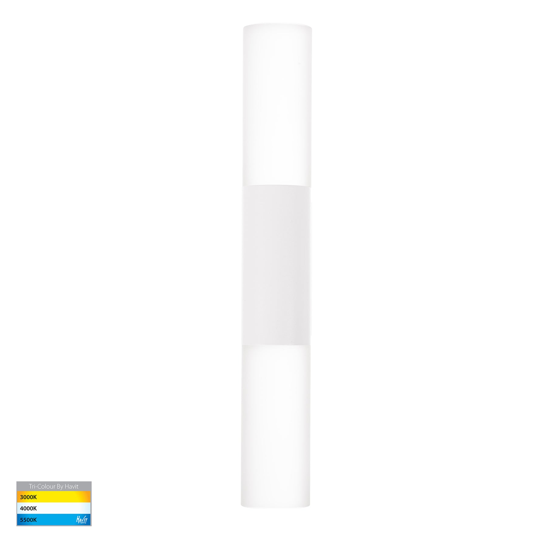 Akril LED Up & Down Wall Light 3W Tri Colour White - HV10932T-WHT