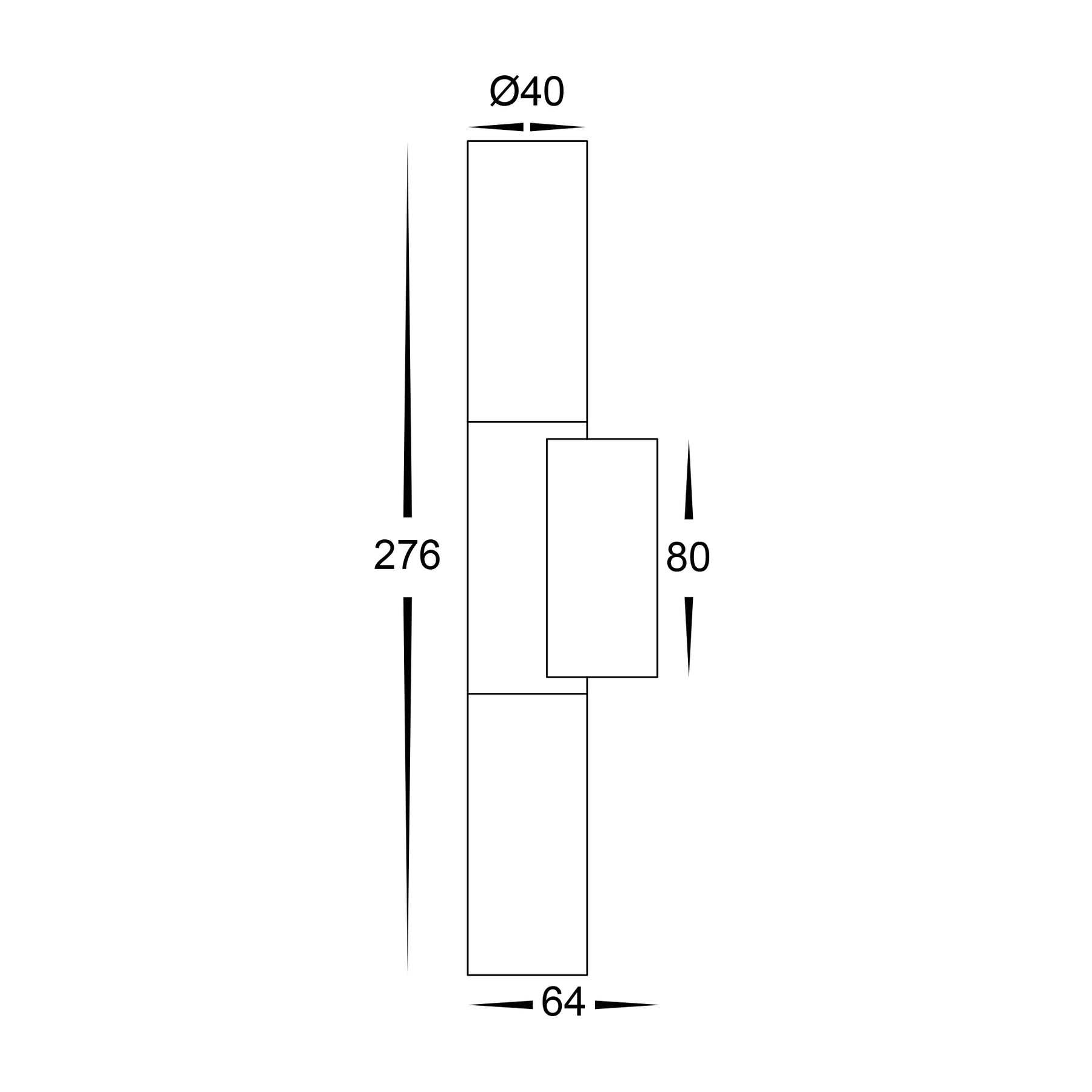 Akril LED Up & Down Wall Light 3W Tri Colour White - HV10932T-WHT