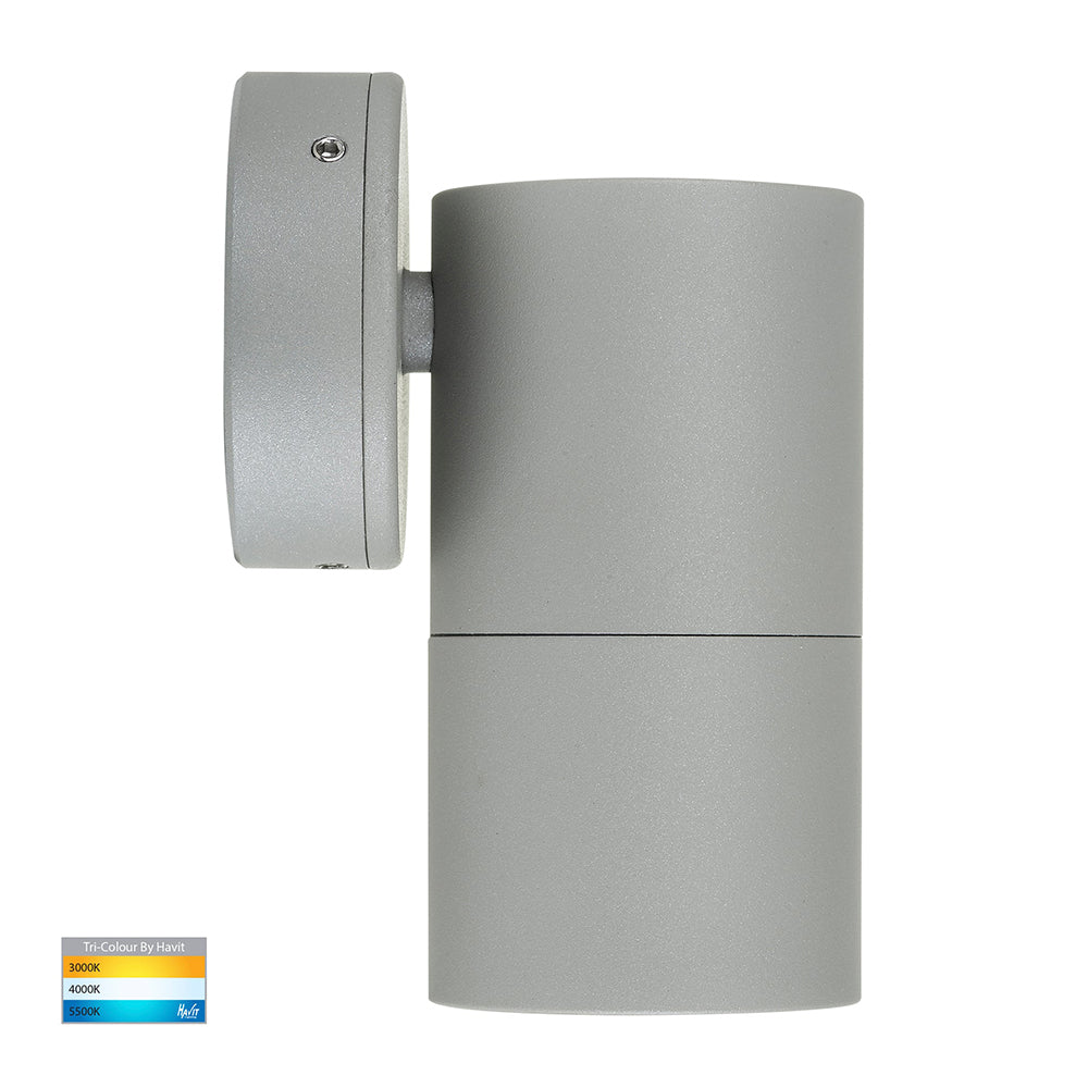 Buy Exterior Wall Lights Australia Tivah Exterior Wall Light Fixed 12V Silver Aluminium 3CCT - HV1147MR16T