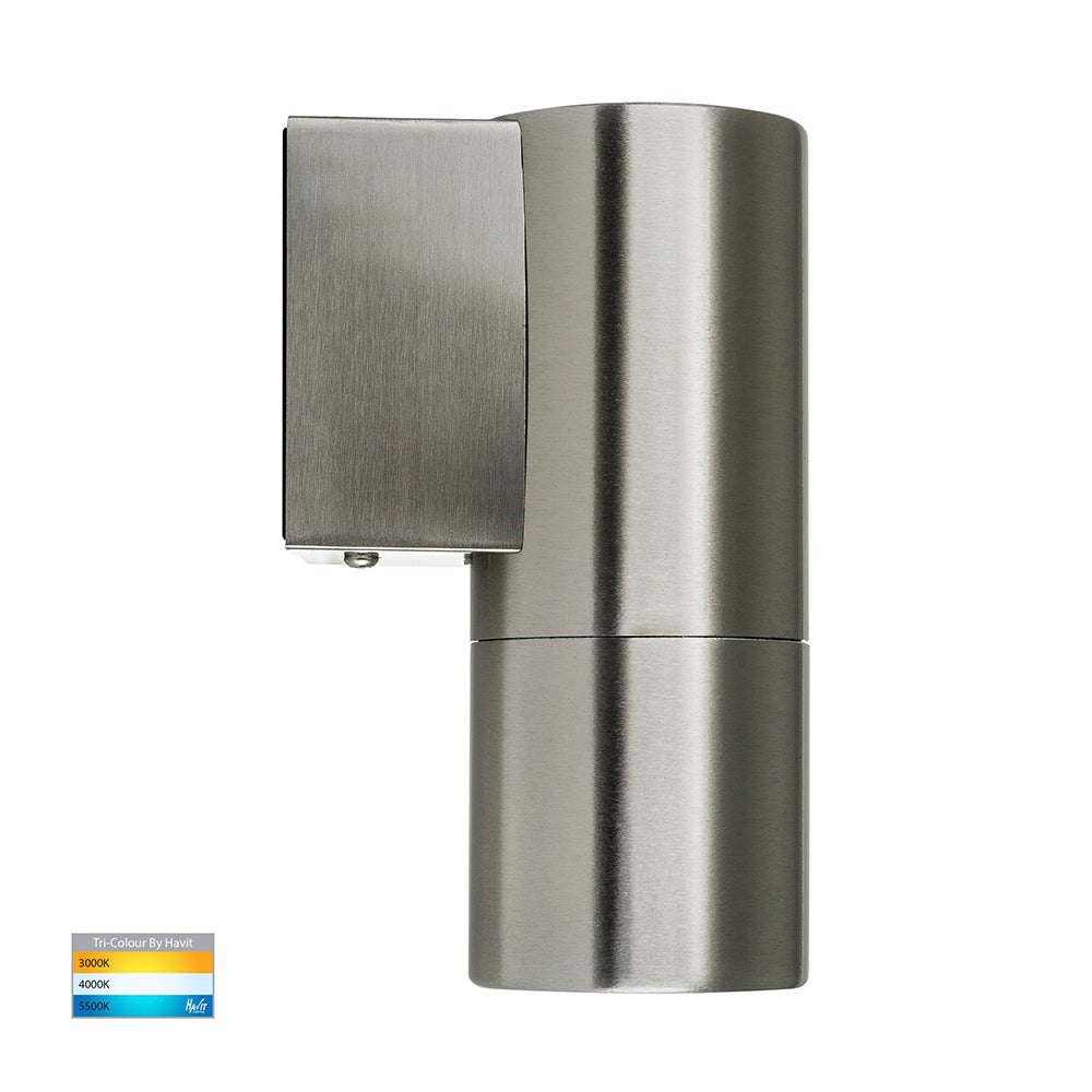 Buy Exterior Wall Lights Australia Piaz Exterior Wall Light Fixed 5W 304 Stainless Steel 3CCT - HV1171T