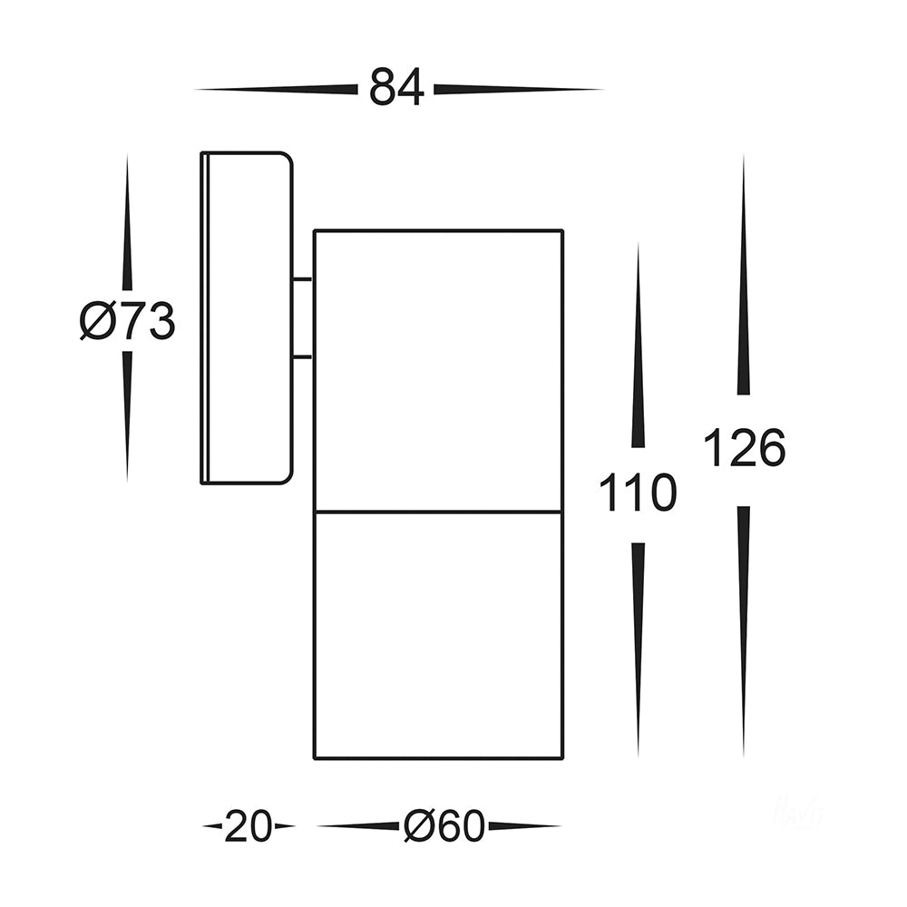 Buy Exterior Wall Lights Australia Fortis Exterior Wall Light Fixed 5W 304 Stainless Steel 3CCT - HV1172T