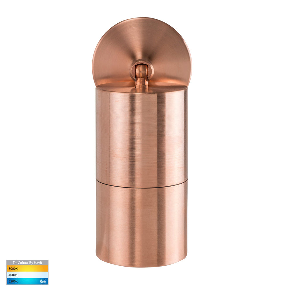 Buy Exterior Spotlights Australia Tivah Exterior Spotlight Adjustable Solid Copper 3CCT - HV1215T