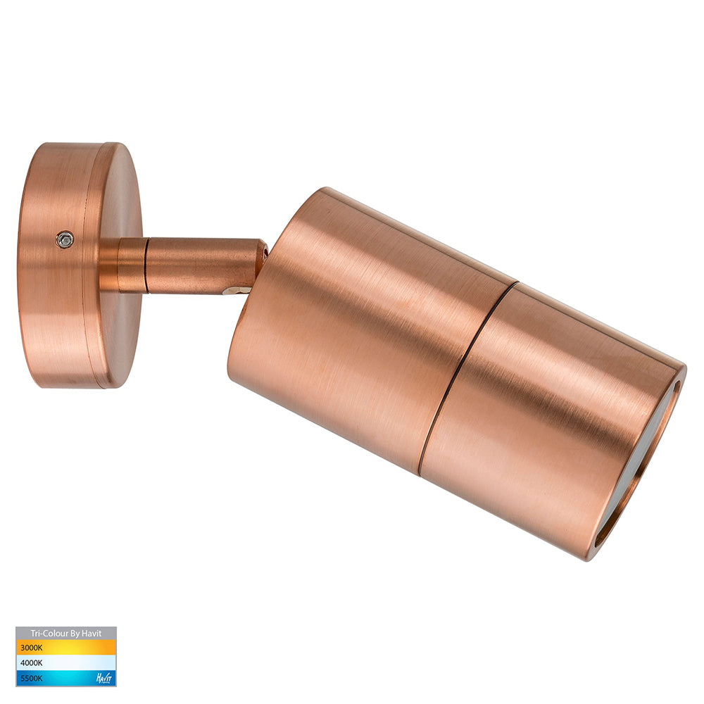 Buy Exterior Spotlights Australia Tivah Exterior Spotlight Adjustable Solid Copper 3CCT - HV1215T