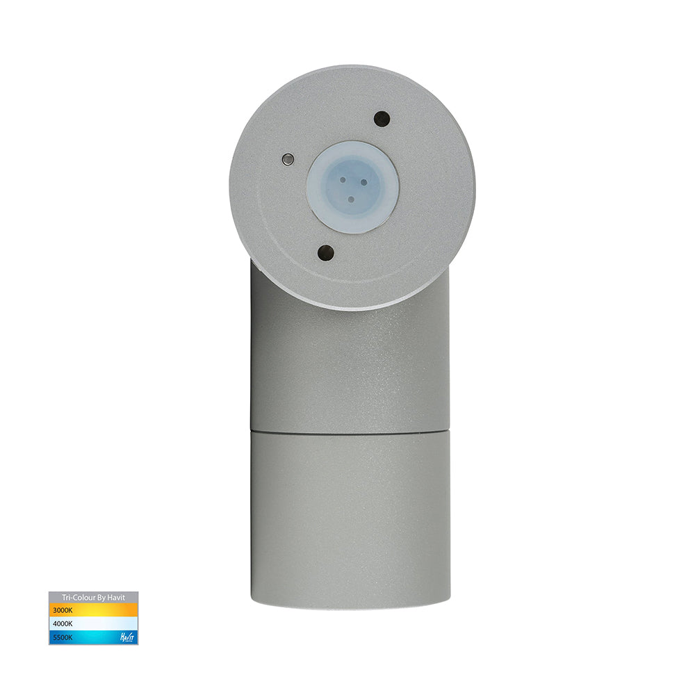 Buy Exterior Spotlights Australia Tivah Exterior Spotlight Adjustable 5W Silver Aluminium 3CCT - HV1247GU10T