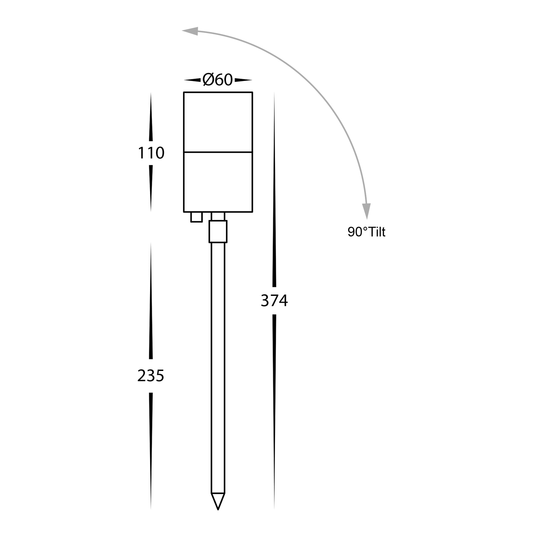 Tivah LED Spike Light 12V 5W 3CCT Brass - HV1457T