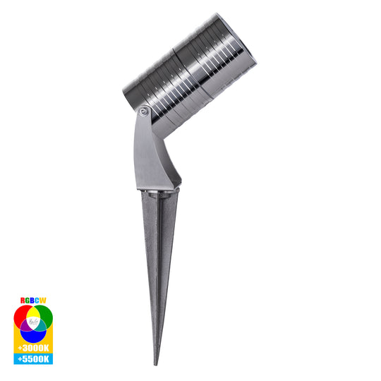 Nova LED Garden Spike Light 316 Stainless Steel 12V 7W RGBCW - HV1462RGBCW-SS316