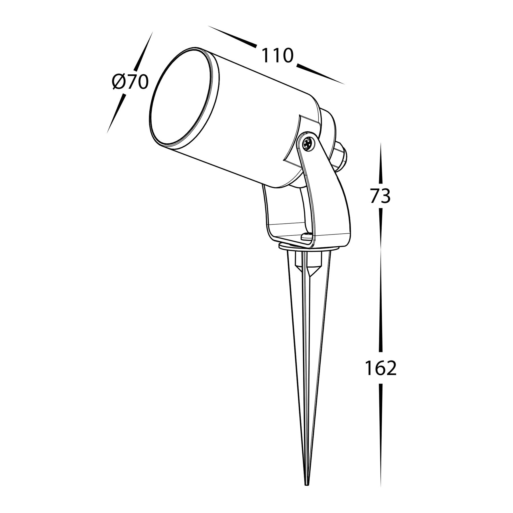 Niso LED Garden Spike Light 12V 5W TRI Color Black - HV1482T-BLK