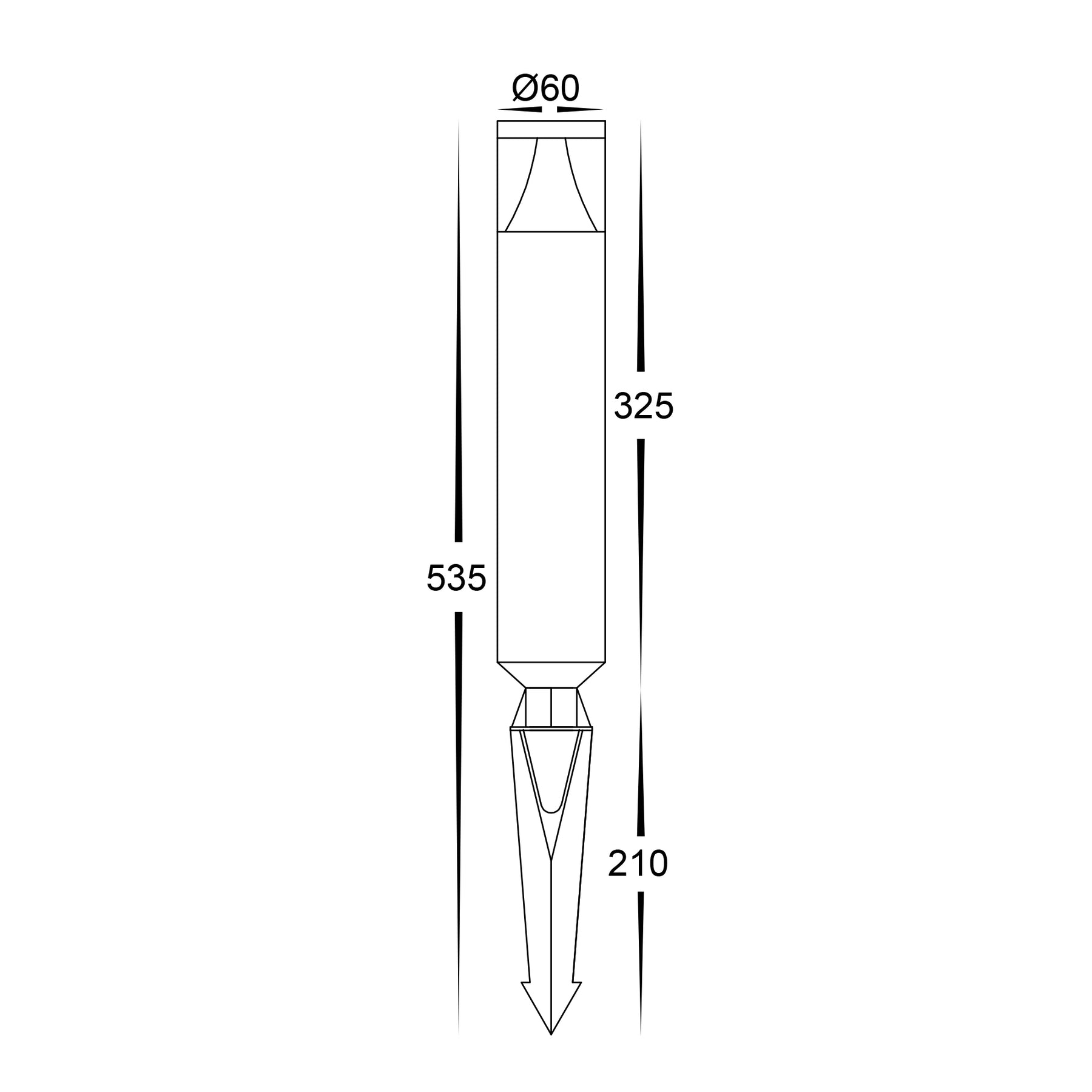 Divad Aluminium LED Garden Spike Light Black 5W 12V TRI Colour - HV1488T-BLK