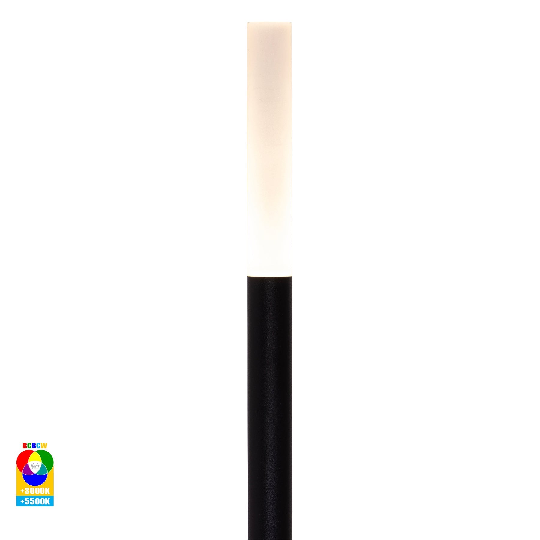 Drique LED Bollard Spike Light 24V 1W RGBCW Black - HV1514RGBCW-BLK-24V