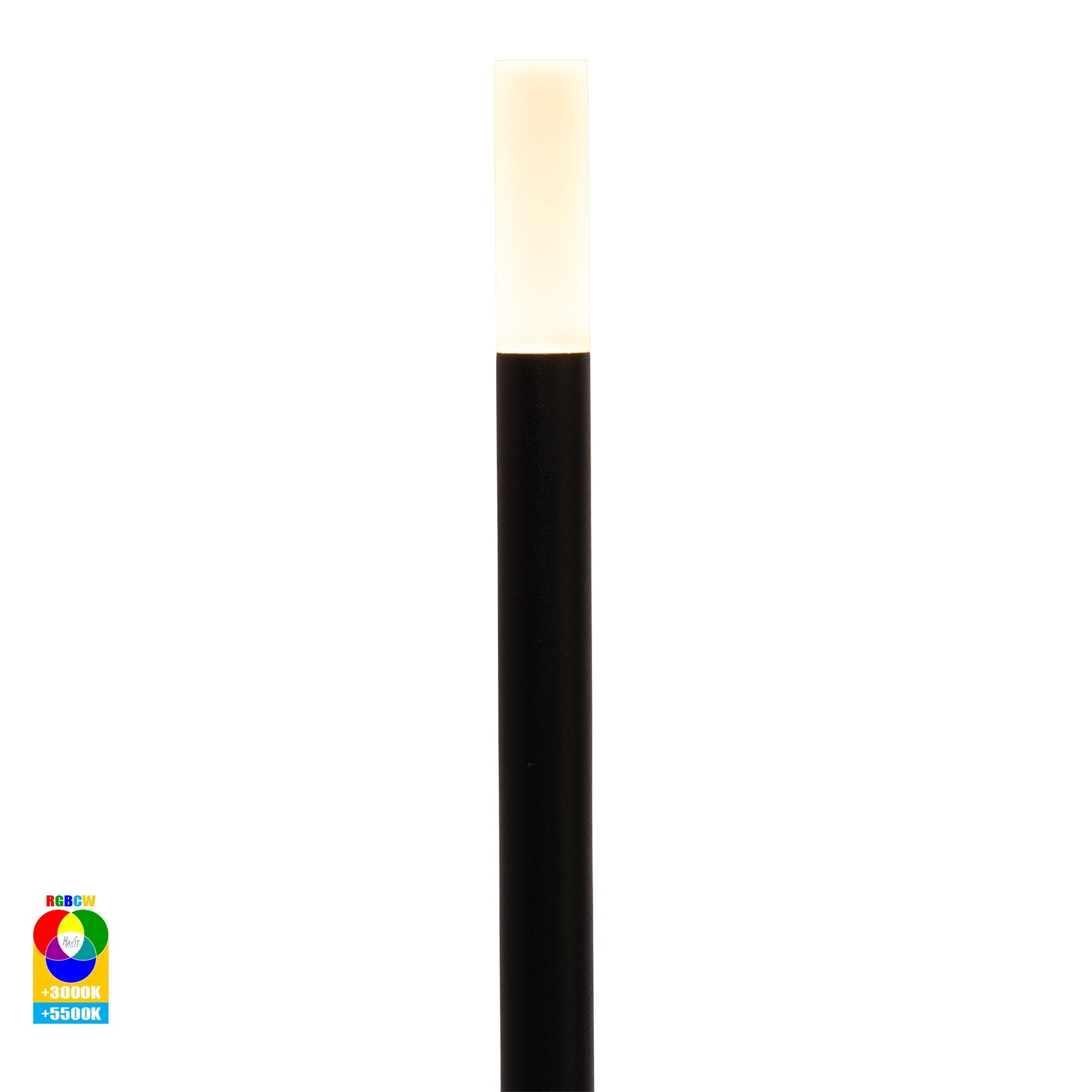 Drique LED Bollard Spike Light 24V 1W RGBCW Black - HV1514RGBCW-BLK-24V