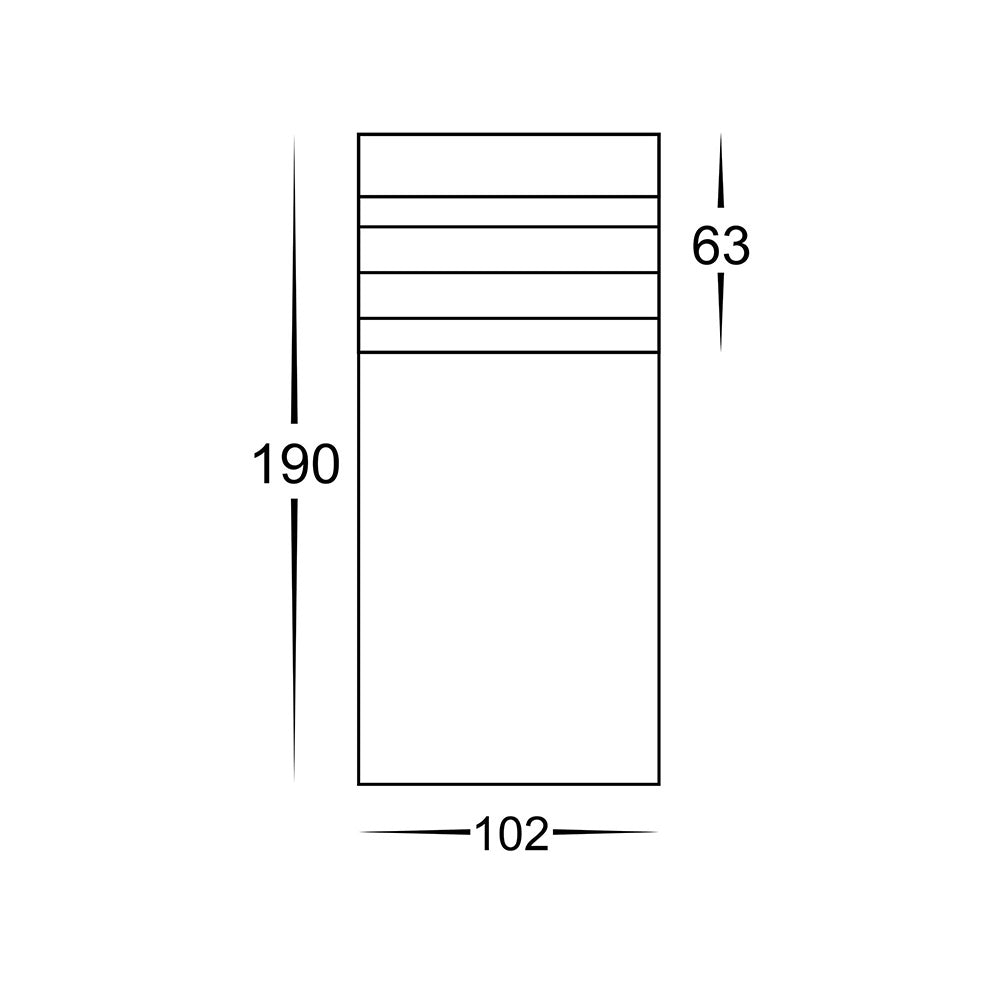 Buy Bollard Lights Australia Mini Louvred Bollard Light 12V H190mm 316 Stainless Steel 3CCT - HV1615T-SS316-12V