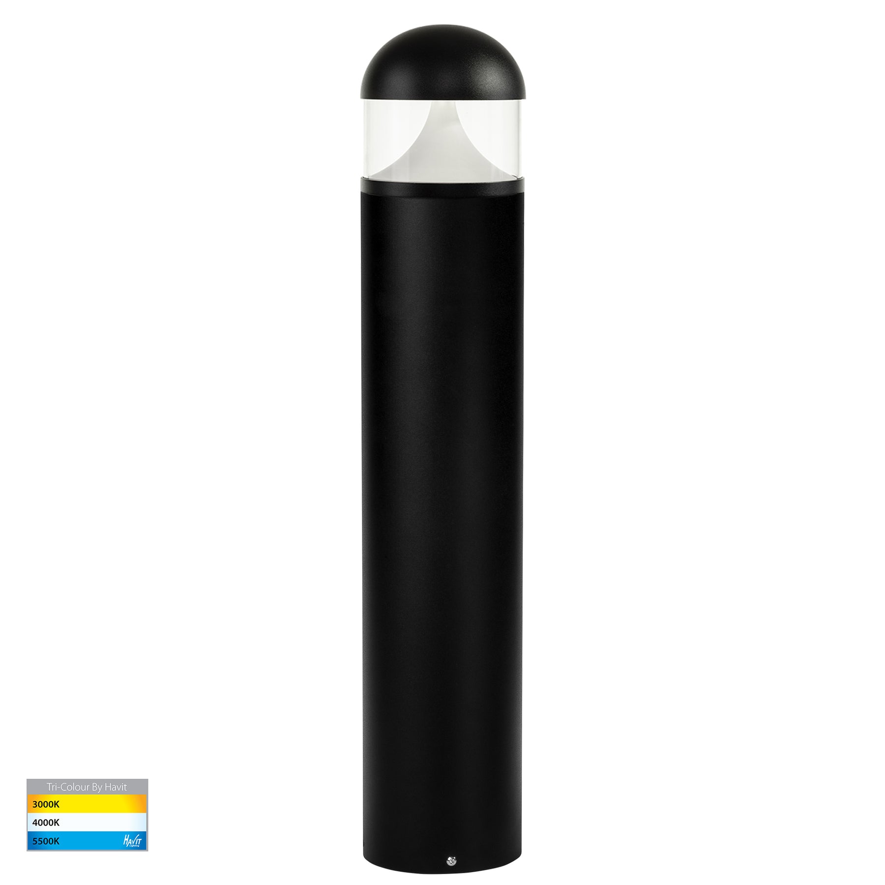 Divad 650mm LED Bollard Light 24V 12W 3CCT Black - HV1632T-BLK-24V-RND