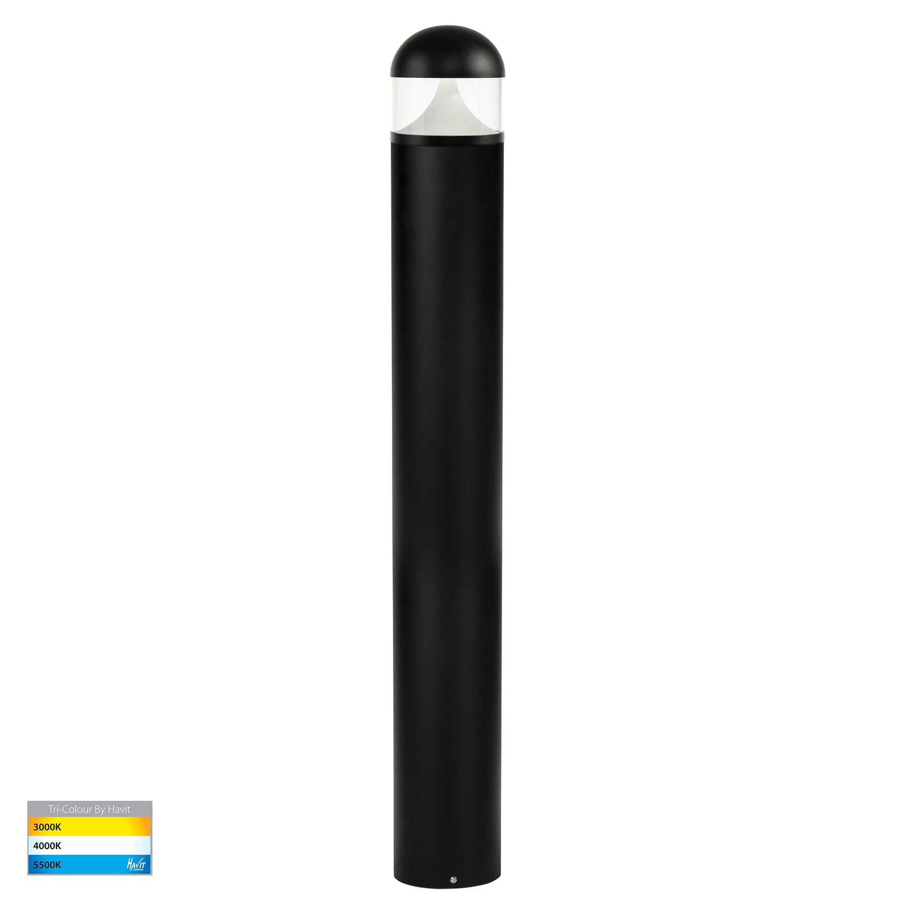 Divad 1050mm LED Bollard Light 24V 12W 3CCT Black - HV1633T-BLK-24V-RND
