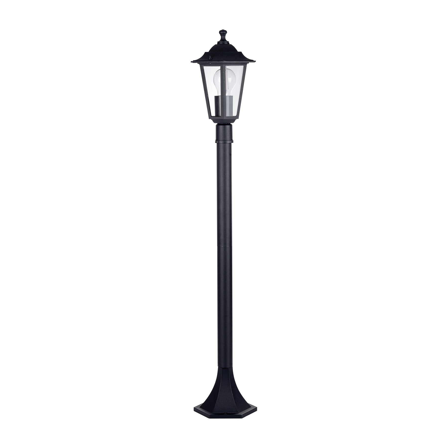 Fibra Aluminium 6 Panel Post Light 8W 2700K Black - HV1652W-P-BLK