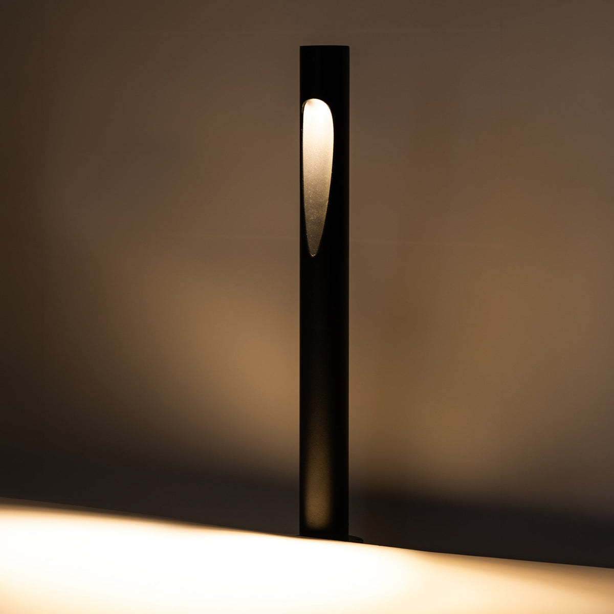 Fedor Round LED Bollard Light 24V 5W Tri Colour Black - HV1660T-BLK-24V
