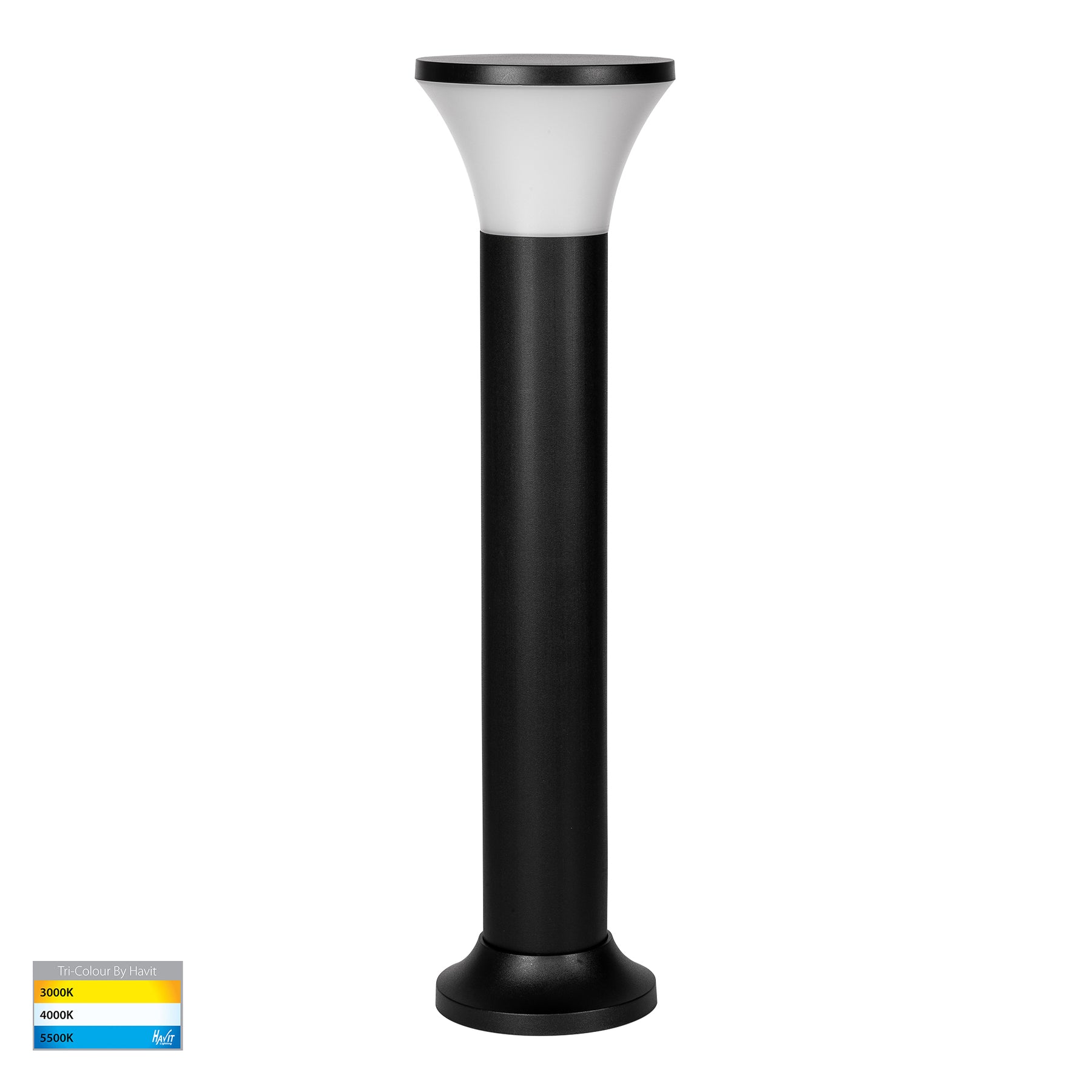 Favara LED Bollard Light 240V 9W 3CCT Black - HV1681T-BLK