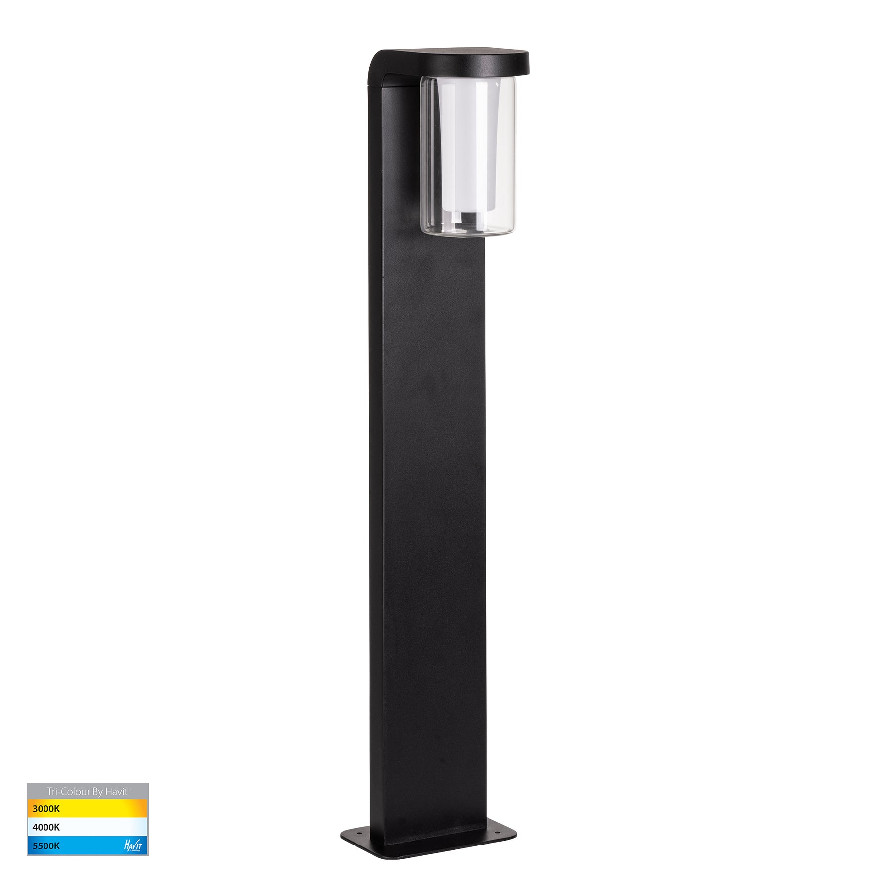 Otaner LED Bollard Light Aluminium Black 240V 10W TRI Colour - HV1691T-BLK-240V