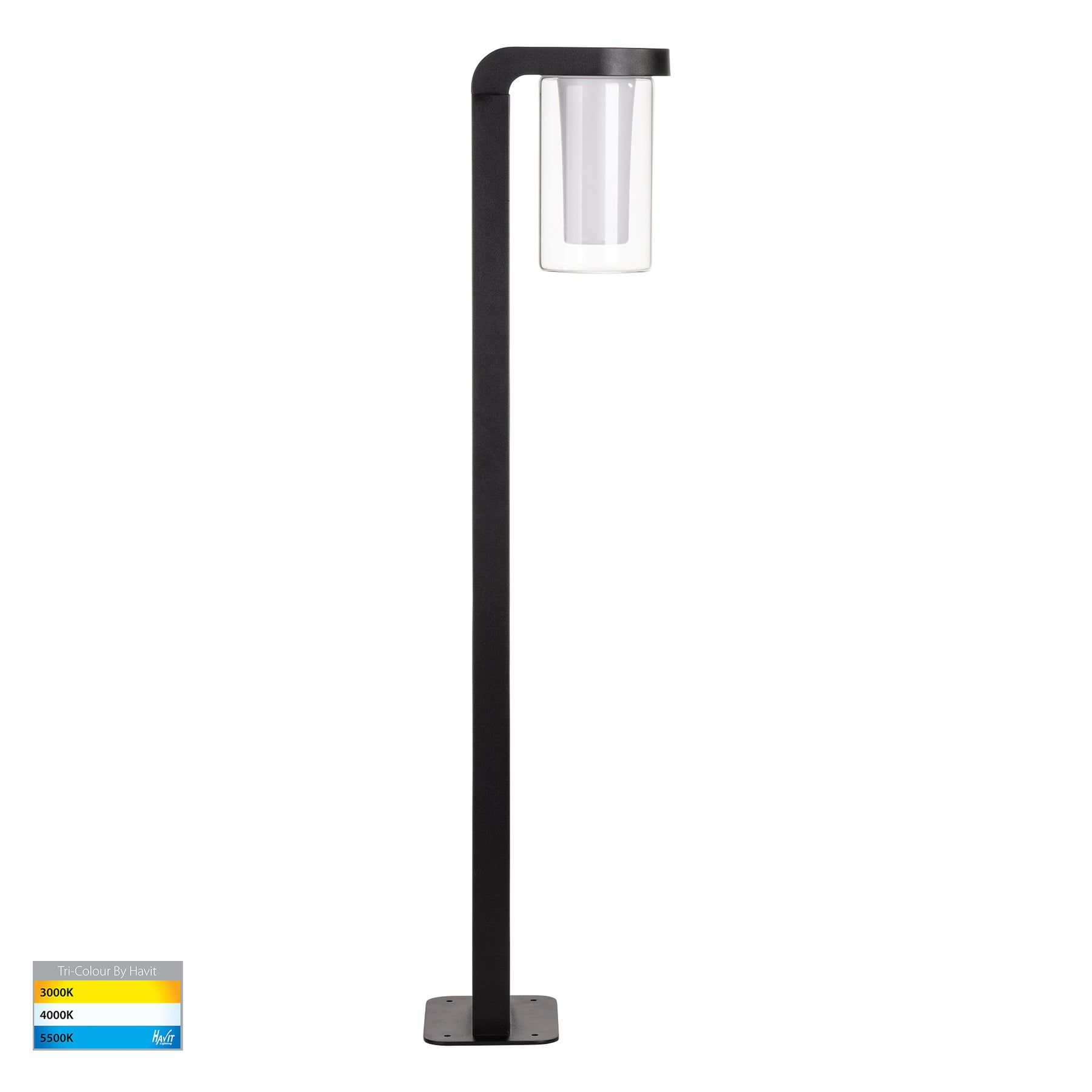 Otaner LED Bollard Light Aluminium Black 240V 10W TRI Colour - HV1691T-BLK-240V