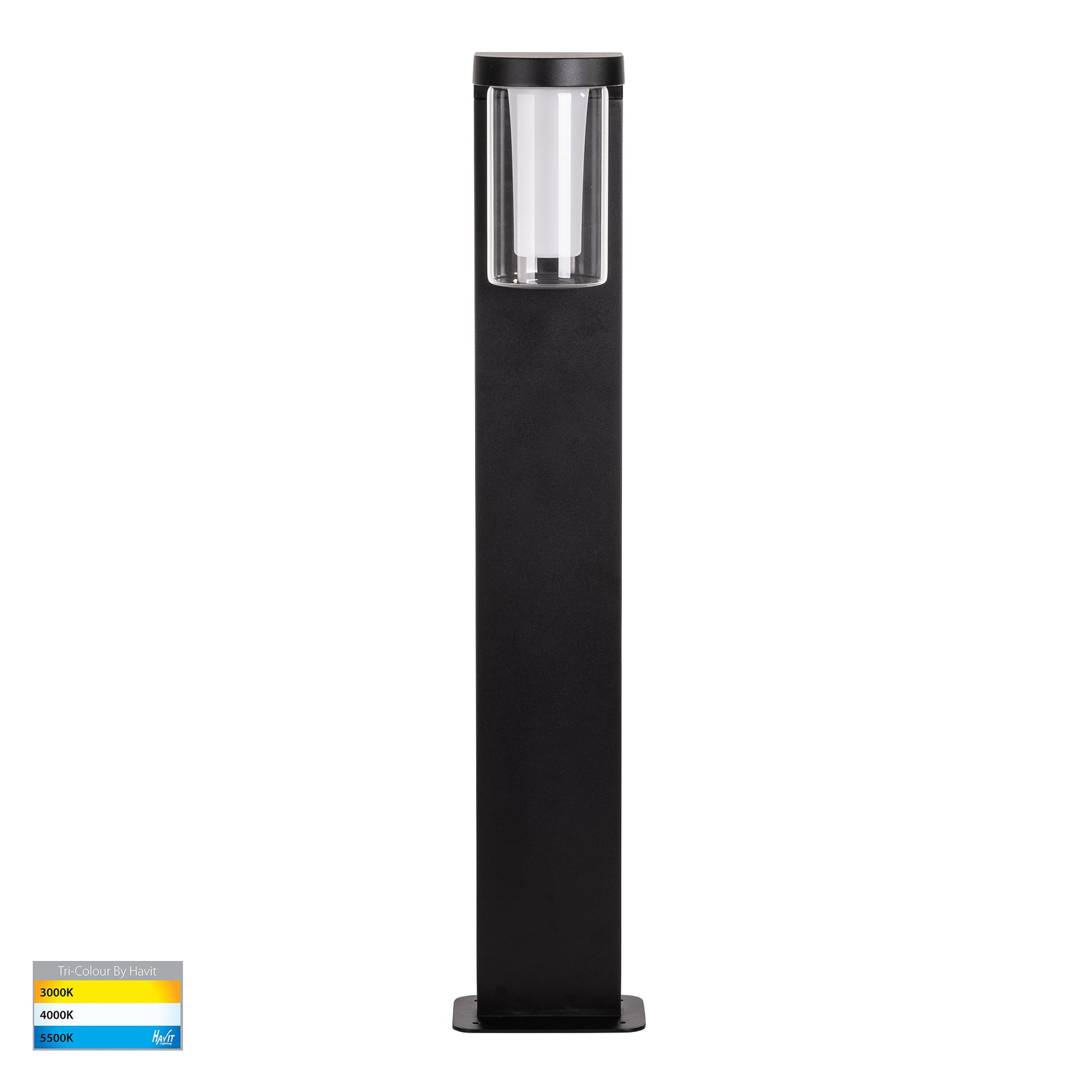 Otaner LED Bollard Light Aluminium Black 240V 10W TRI Colour - HV1691T-BLK-240V