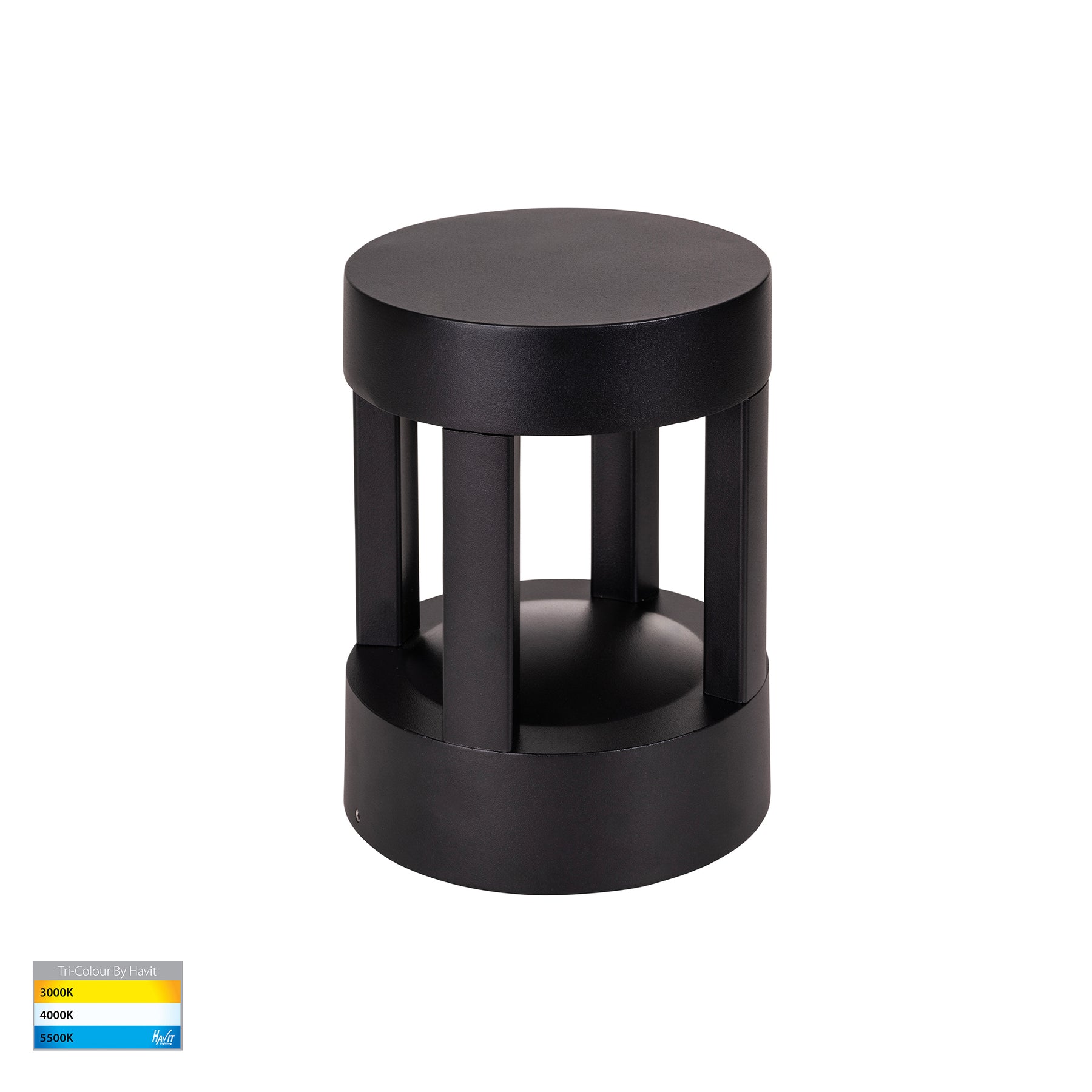 Pelare Pillar Round LED Light Aluminium Black - HV1699T-BLK-240V-RND