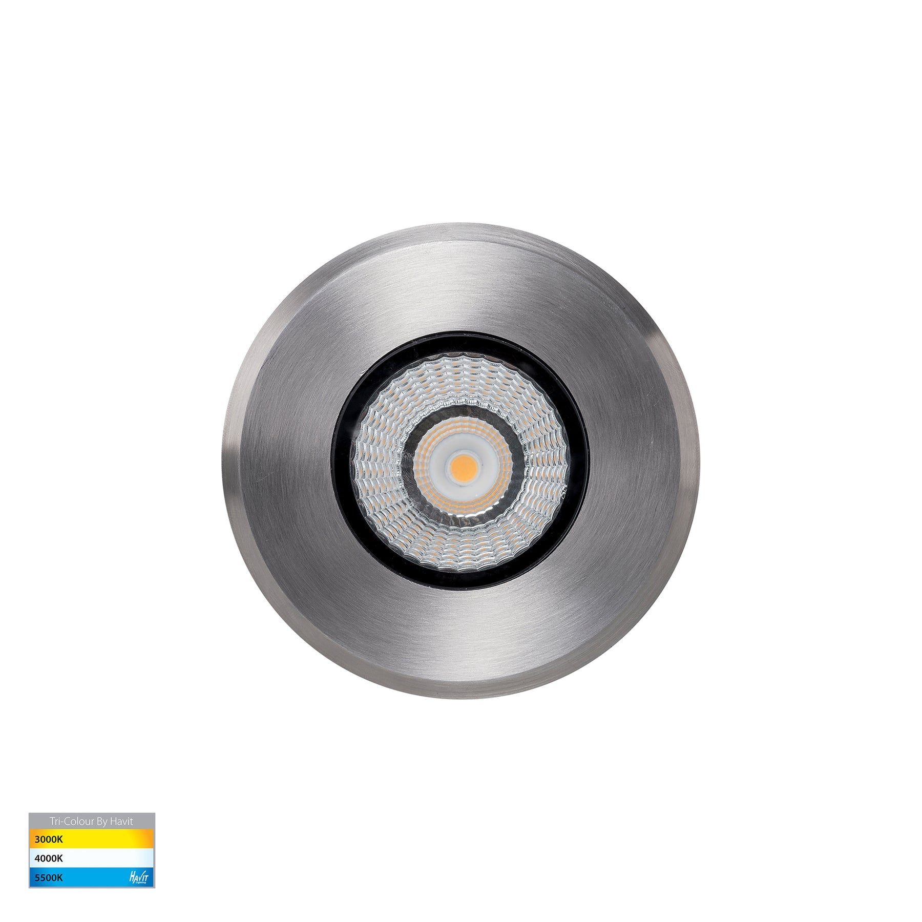 Klip LED Round Inground Light 316 Stainless Steel 240V 7W TRI Colour - HV1831T-240V