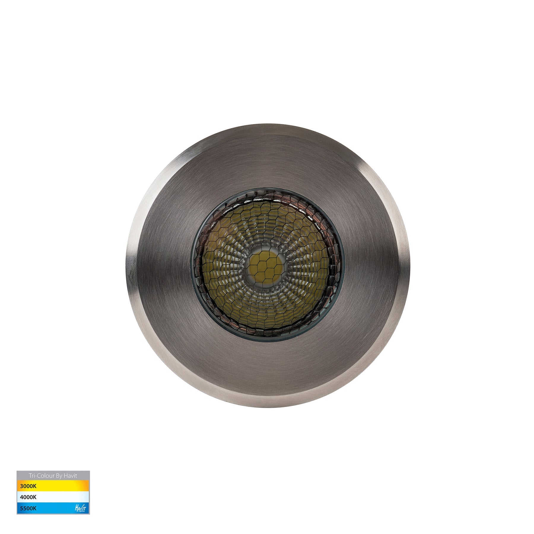 Klip LED Round Inground Light 316 Stainless Steel 240V 7W TRI Colour - HV1831T-240V