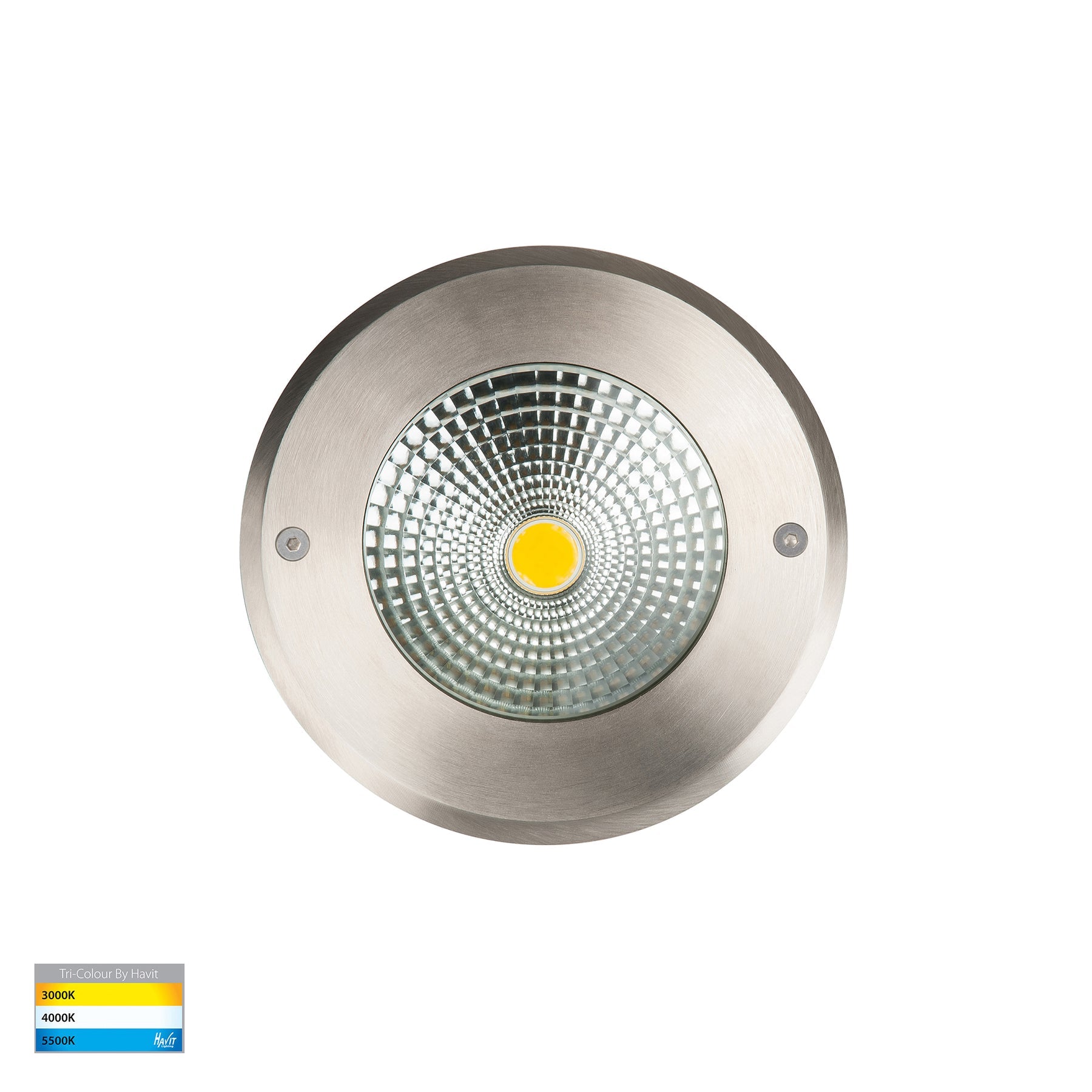 Klip LED Round Inground Light 316 Stainless Steel 240V 10W TRI Colour - HV1832T-240V