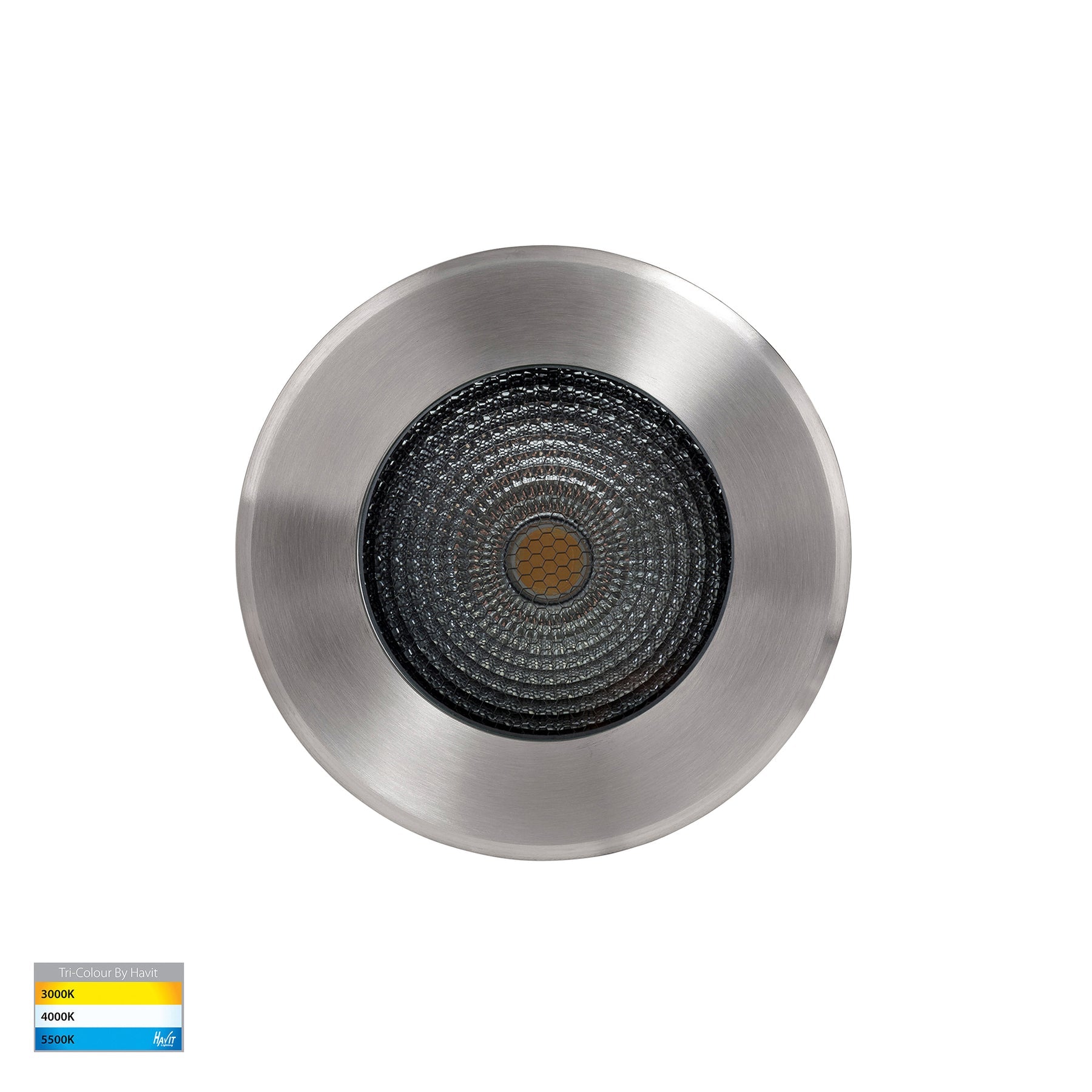 Klip LED Round Inground Light 316 Stainless Steel 240V 10W TRI Colour - HV1832T-240V