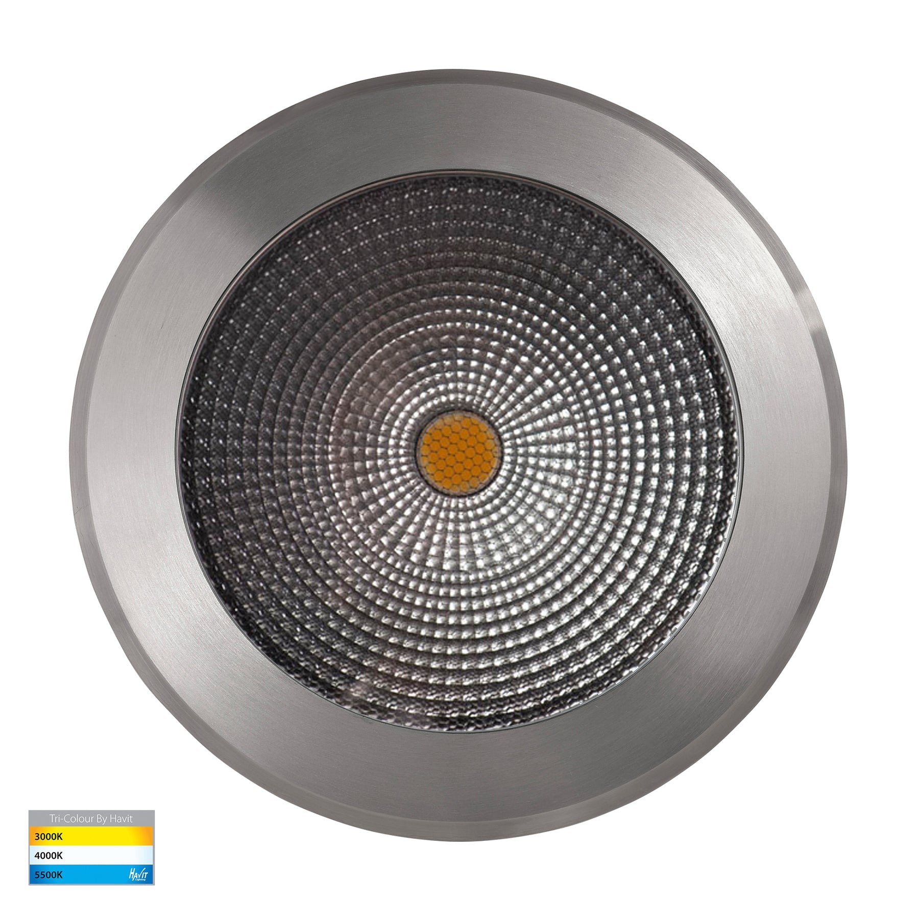 Klip LED Round Inground Light 316 Stainless Steel 240V 30W TRI Colour - HV1835T-240V