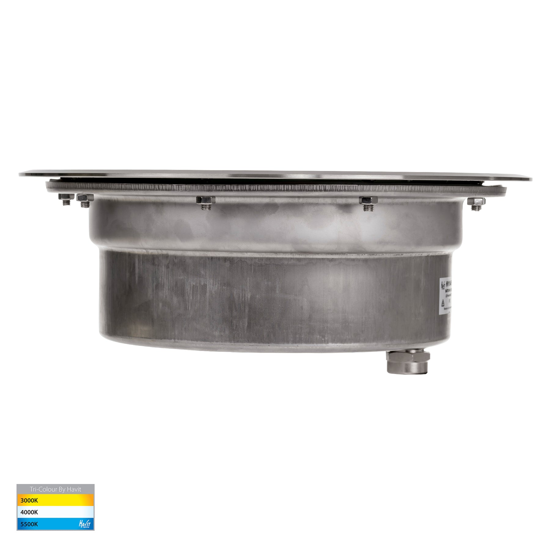 Split LED Inground Light 240V 18W Tri Colour Stainless Steel - HV1845T-240V