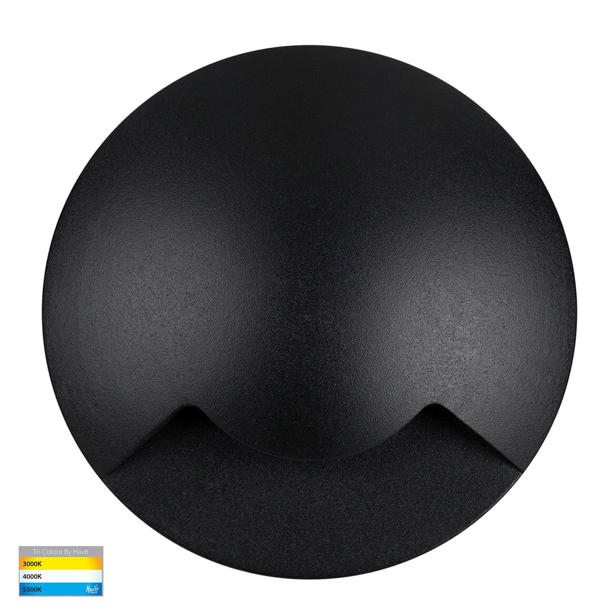 Viale LED Single Way Inground Light 12V 5W Tri Colour Black - HV19062T-BLK