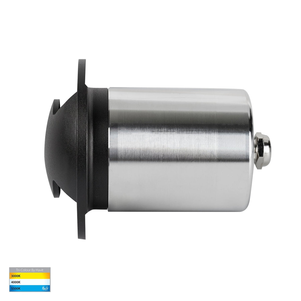 Viale LED Double Driveway Inground Light 12V 5W Tri Colour Black - HV19072T-BLK