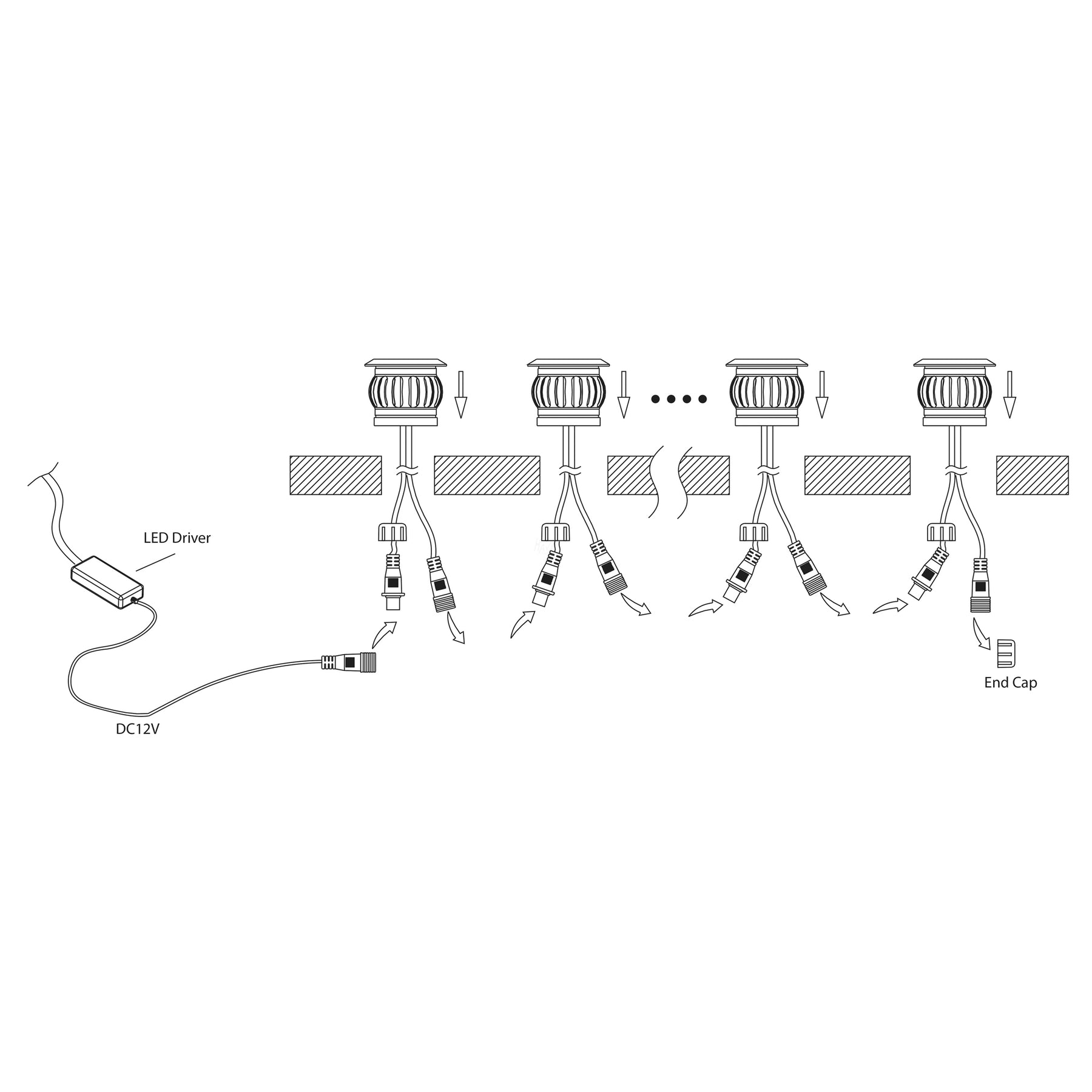 Flame Mini Deck LED Light Set 316 Stainless Steel 12V DC RGBCW - HV2826RGBCW