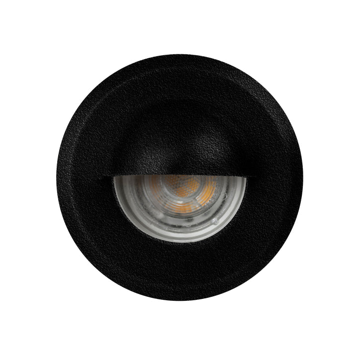 Lokk 316 Stainless Steel LED Step Light With Eyelid Black 3W 12V - HV2899NW-BLK