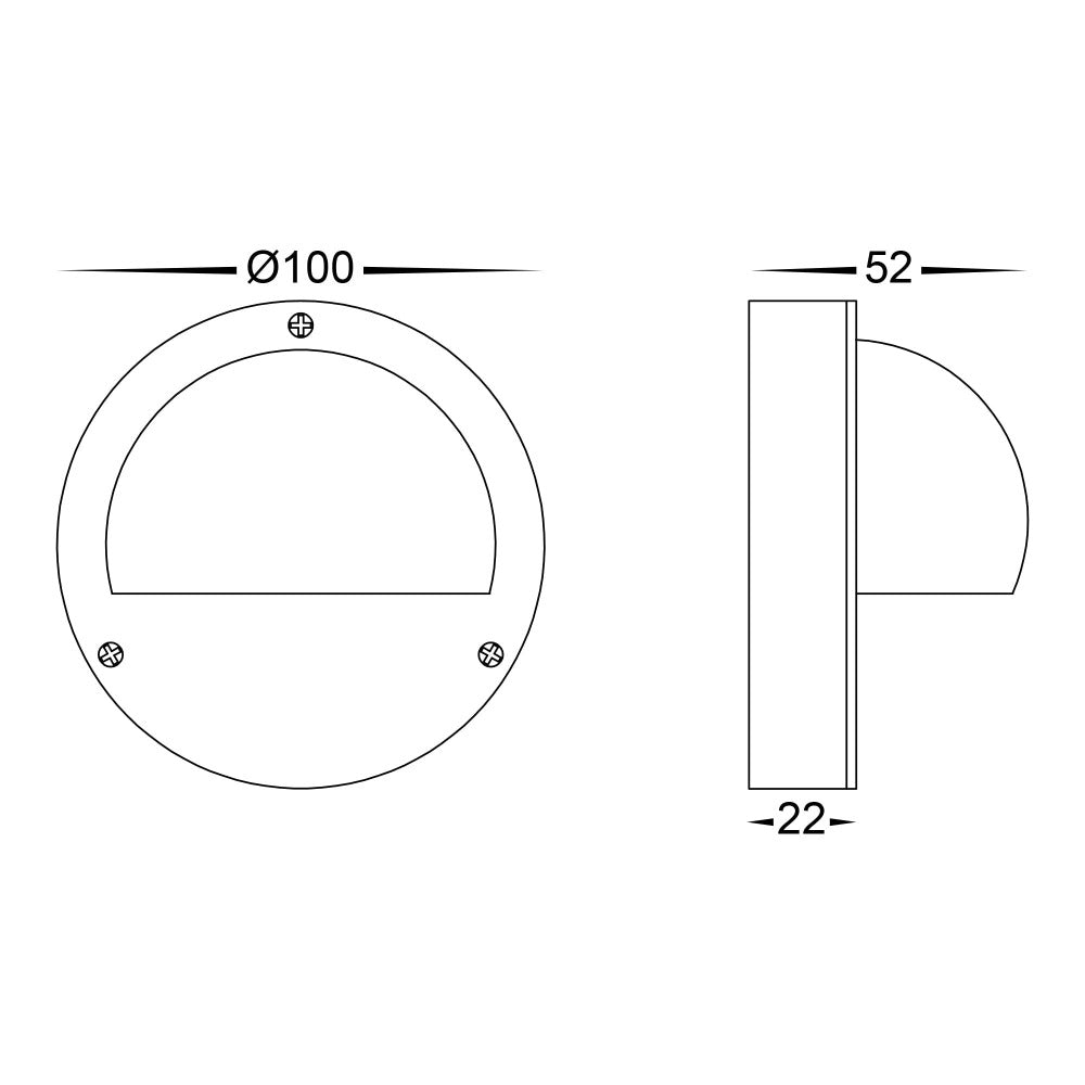 Buy Outdoor Step Lights Australia Pinta Outdoor Step Light 240V AC Solid Brass 3CCT - HV2903T-BR