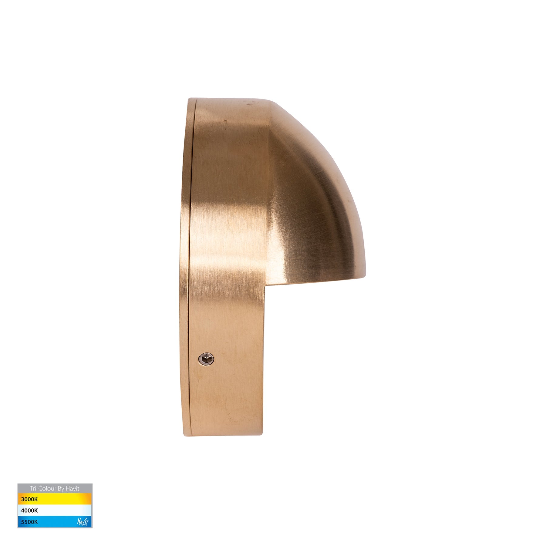Veko LED Step Light Solid Brass 240V 6W Tri Colour - HV2928T-BR-240V