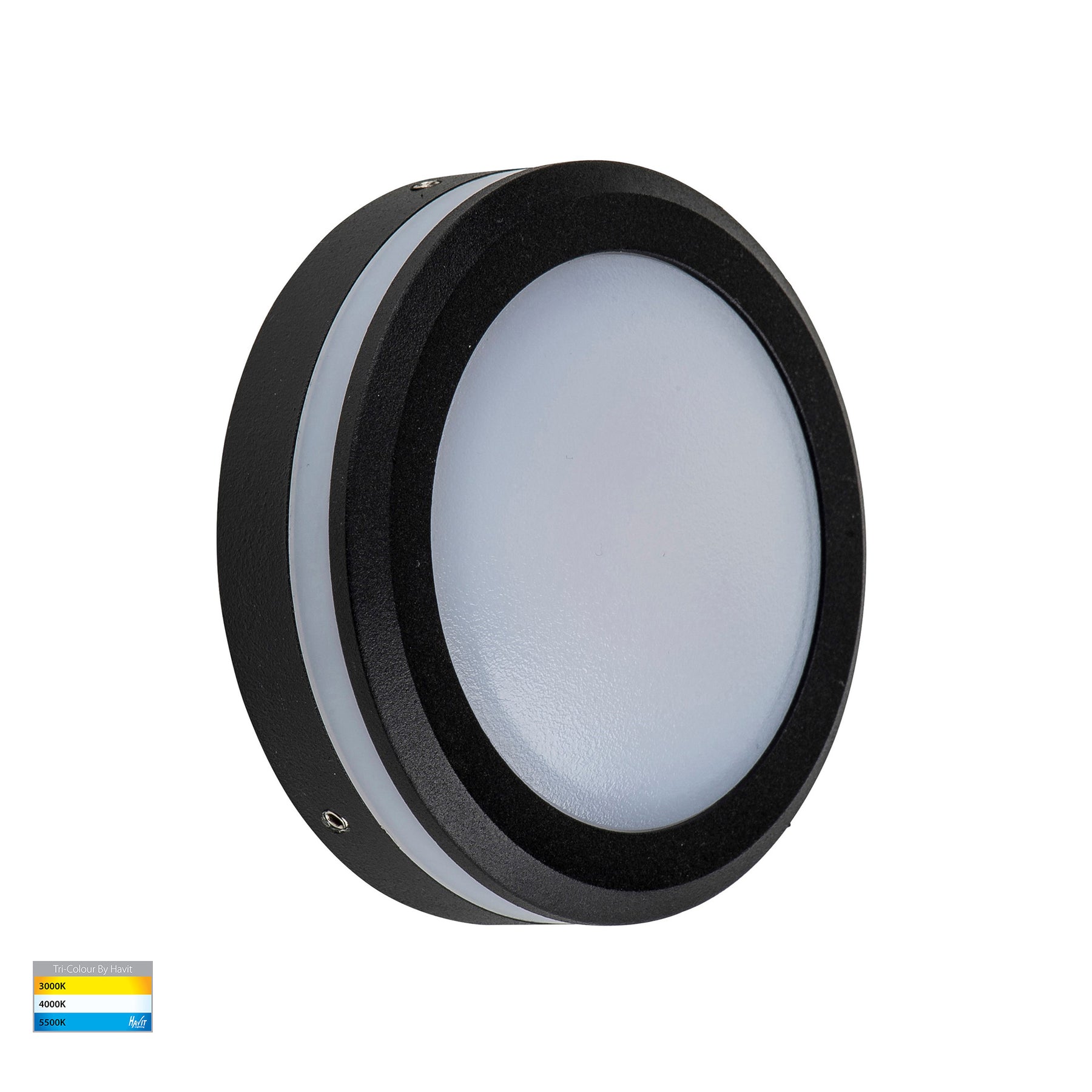Nava LED Step Light 240V 5W Tri Colour Black - HV2960T-BLK-240V