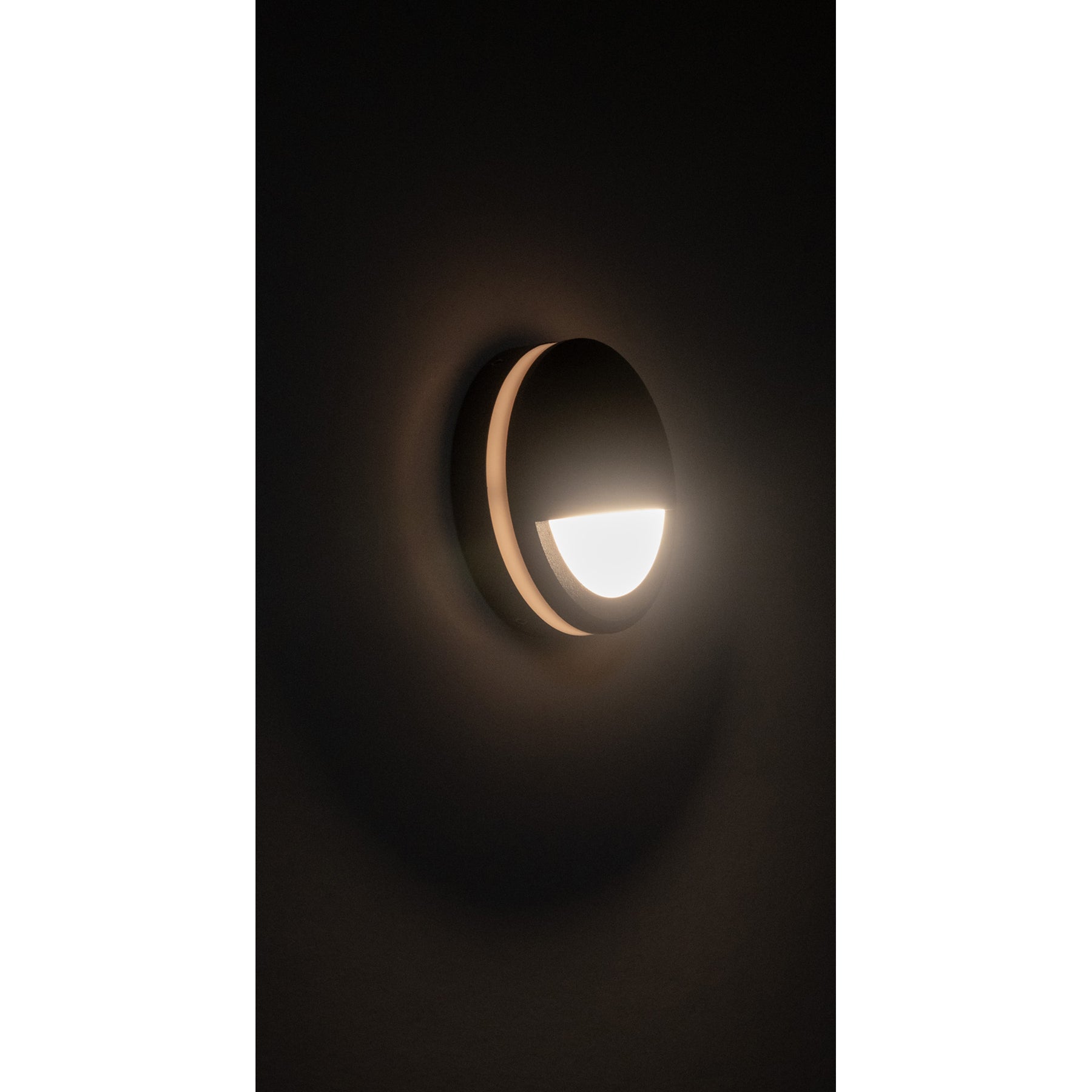 Nava LED Step Light With Eyelid 240V 5W Tri Colour Black - HV2961T-BLK-240V