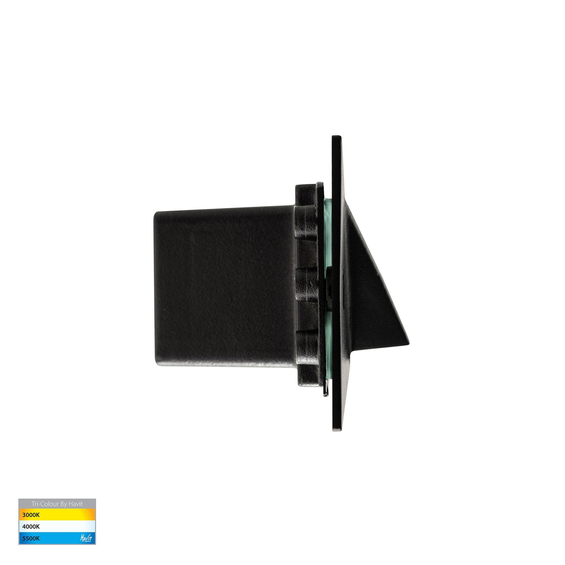 Corba LED Brick Light 6W 12V Tri Colour Black - HV3012T-BLK-12V