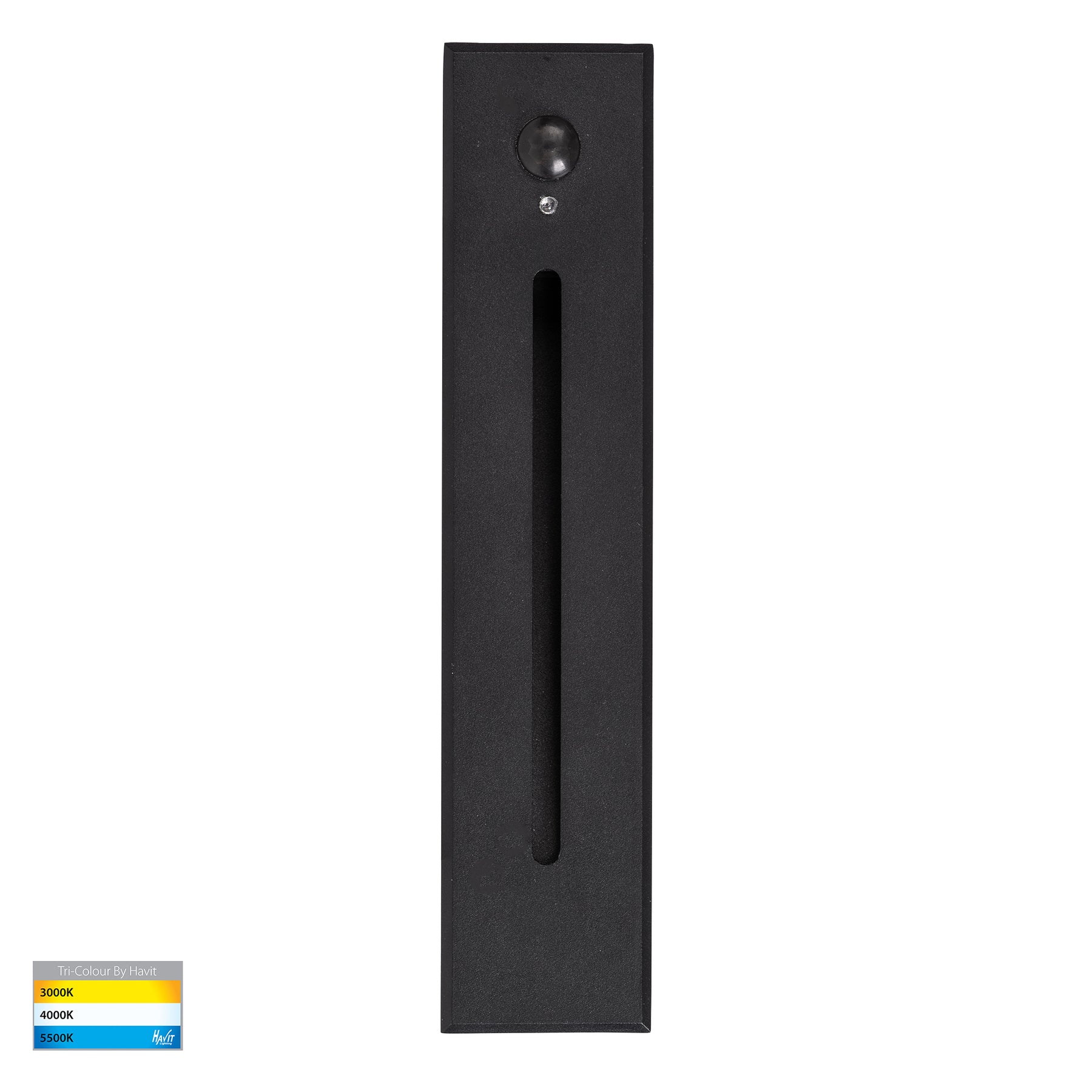 Paso LED Recessed Step Light With Sensor 240V 3W Tri Colour Black - HV3106T-BLK-240V-PIR